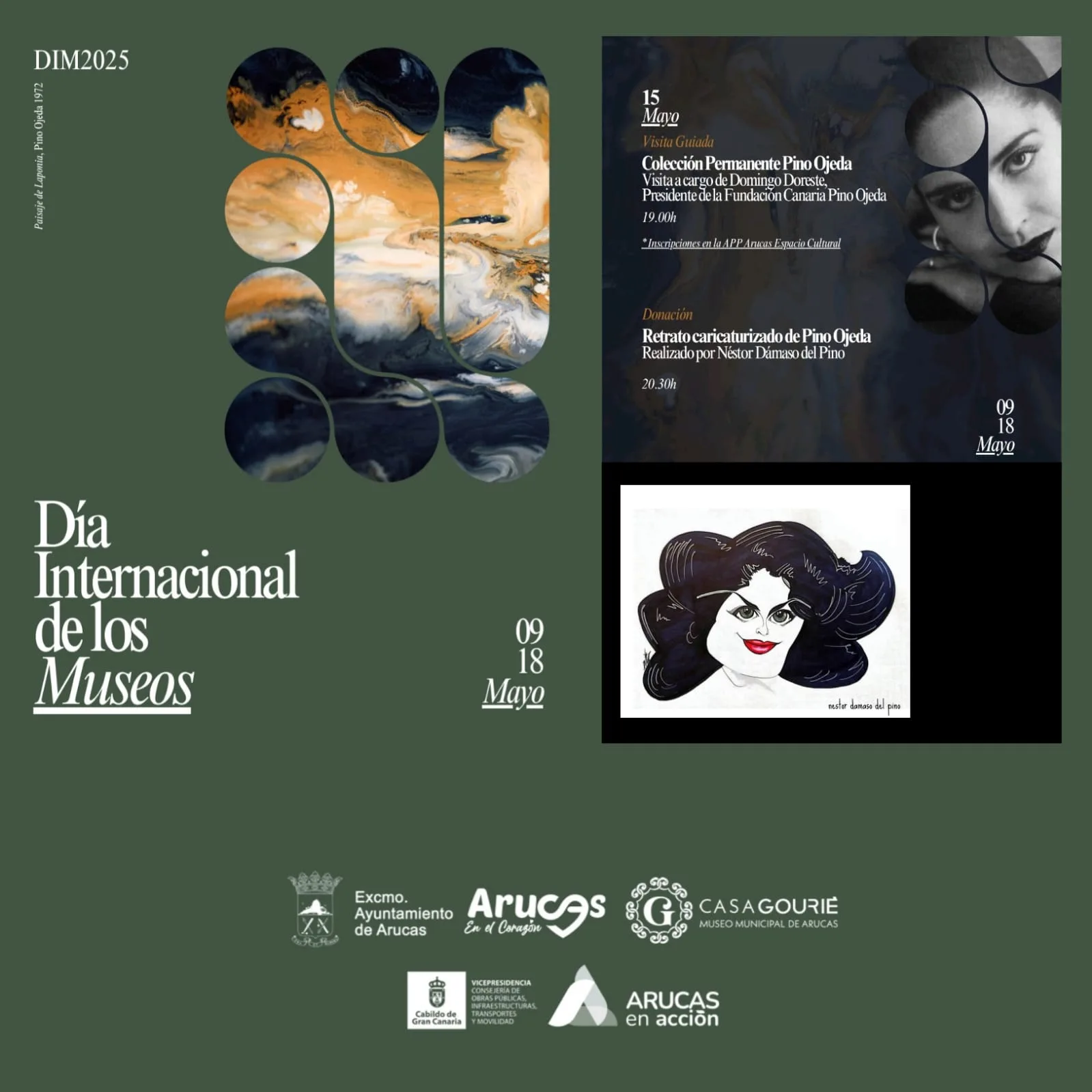 Néstor Dámaso del Pino hará entrega al Ayuntamiento de Arucas de un retrato de Pino Ojeda y estará expuesto en la Casa Gourié