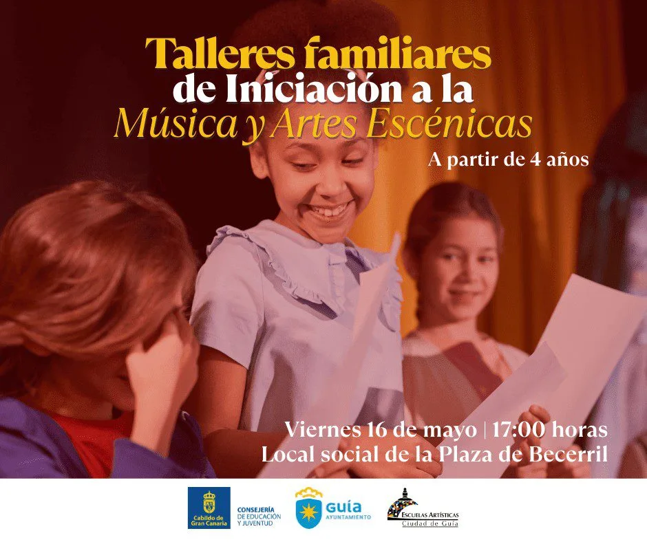 Guía impulsa la cultura familiar con talleres de Música y Artes Escénicas en los barrios