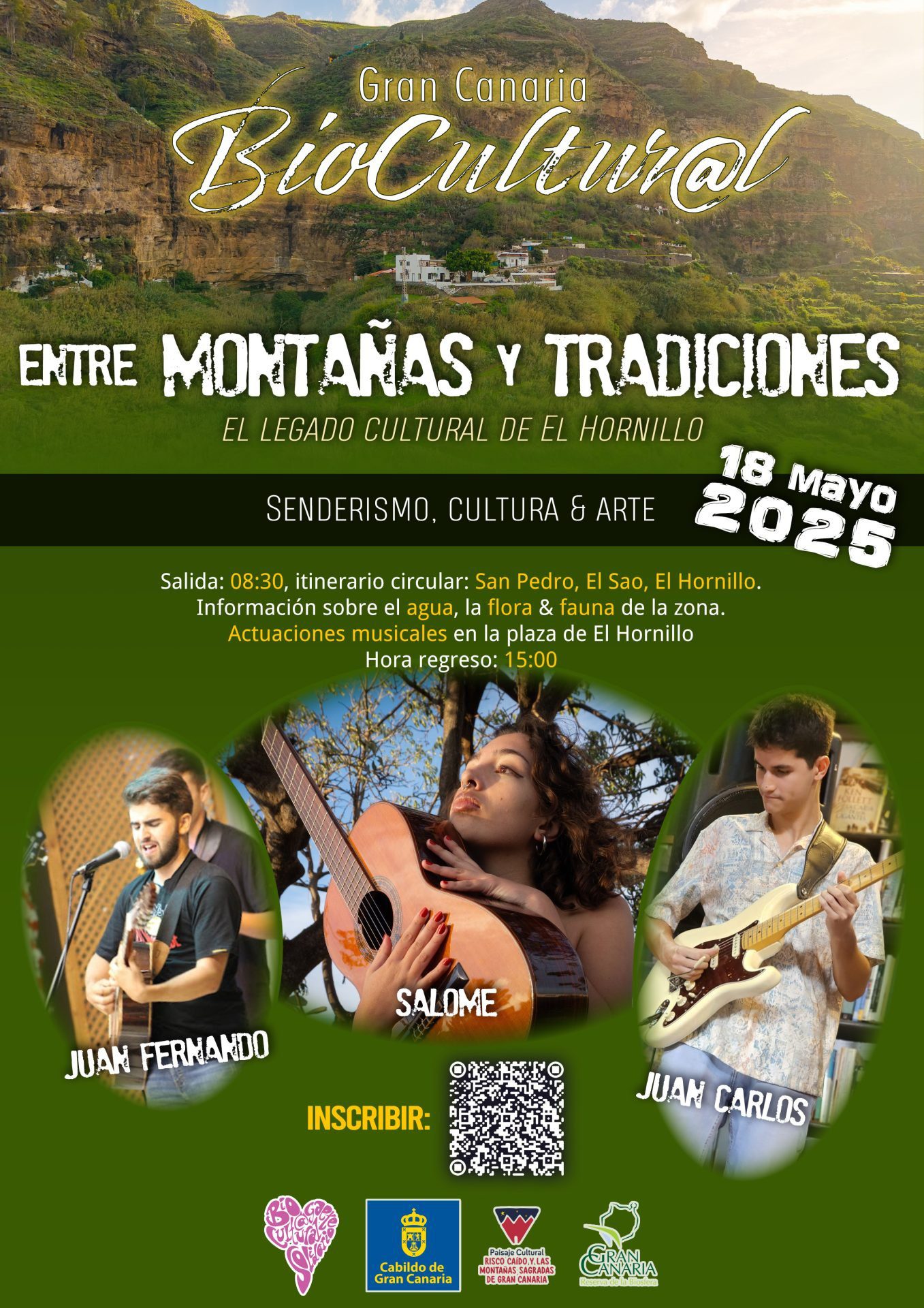 Cartel senderismo El Hornillo - NorteGranCanaria -