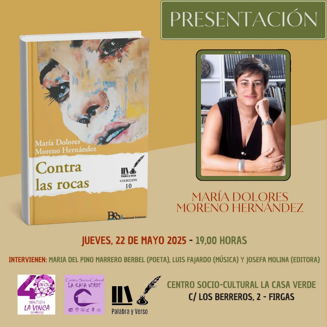 Firgas acoge este jueves la presentación de ‘Contra las rocas’, de María Dolores Moreno Hernández