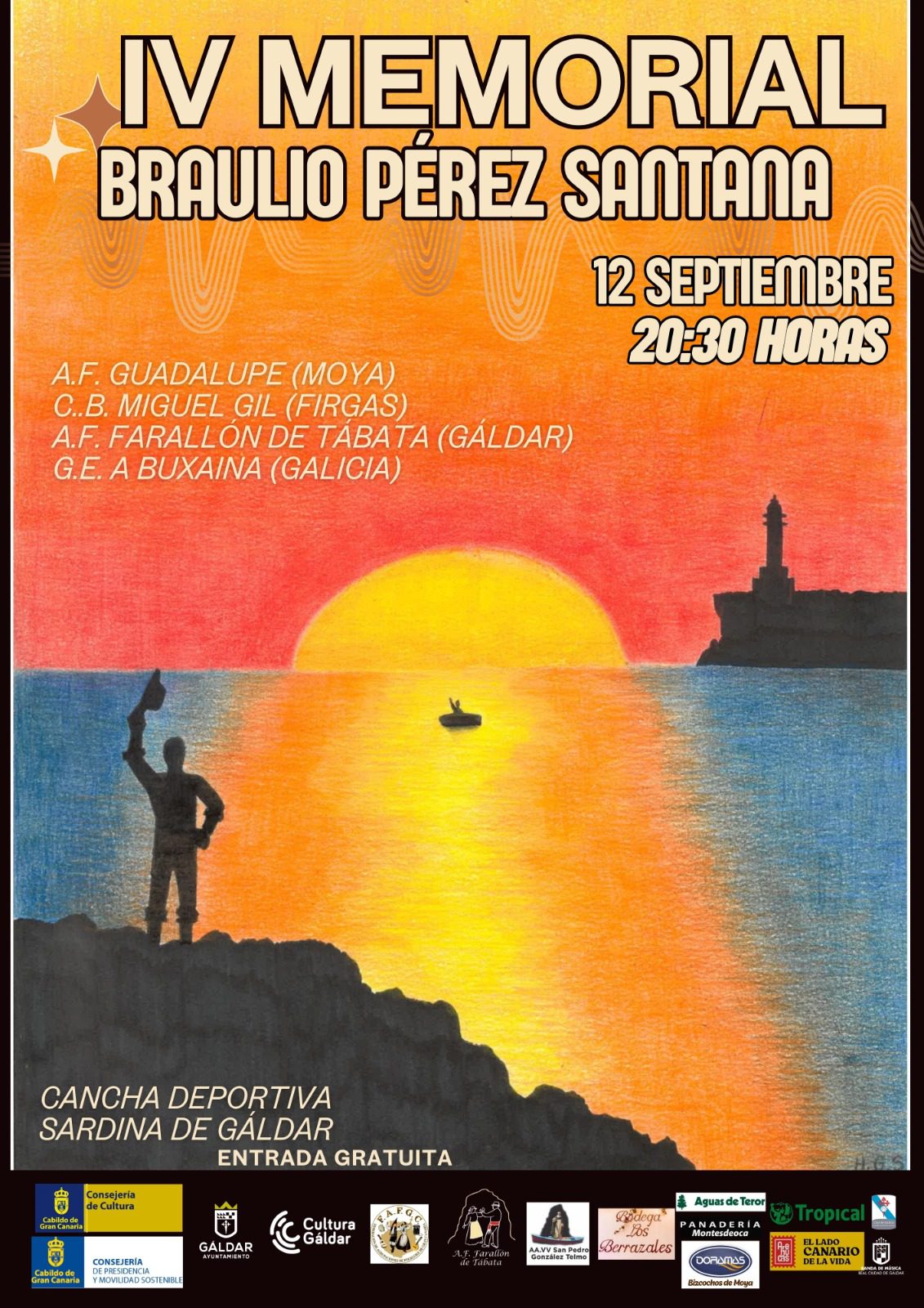 Cartel folclore sardina - NorteGranCanaria -
