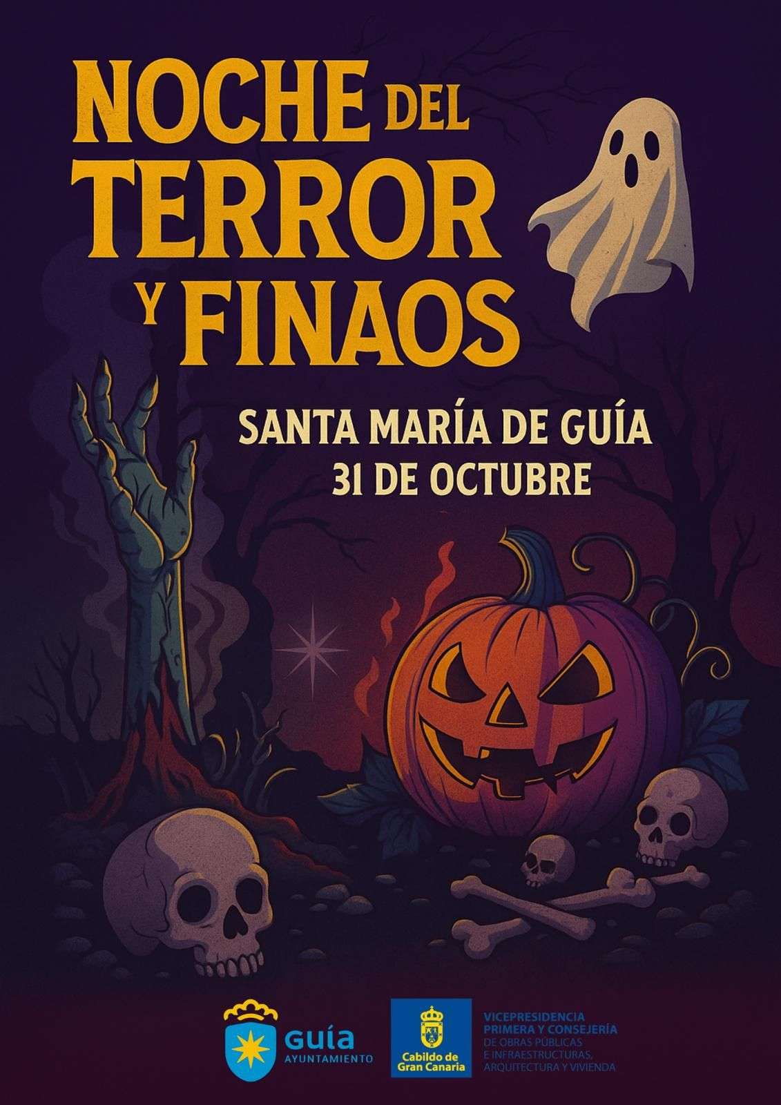 CARTEL NOCHE DEL TERROR Y FINAOS - NorteGranCanaria -