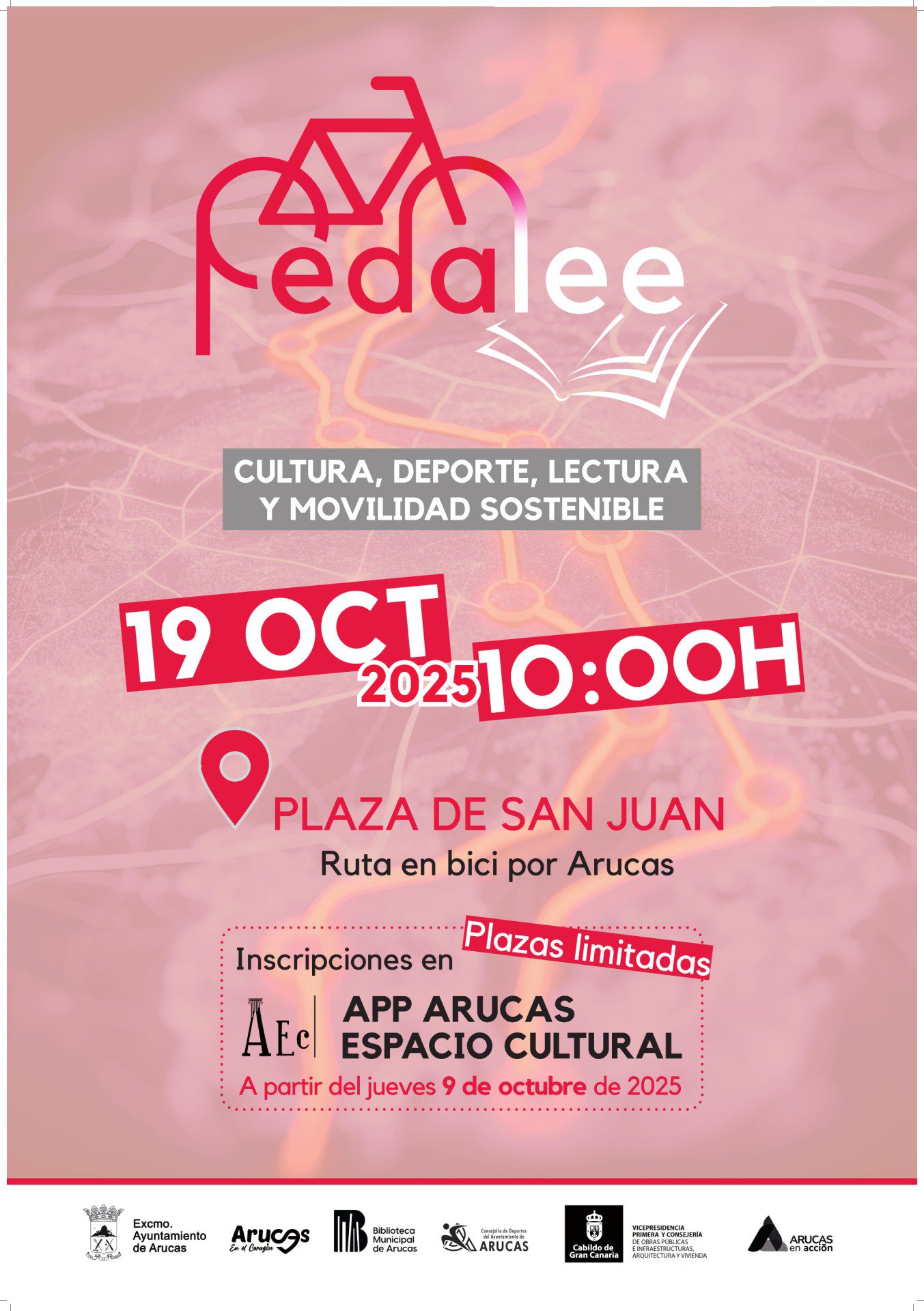 Pedalee 2025, segunda edición de la ruta en bici por la cultura, el deporte, la lectura y la movibilidad sostenible