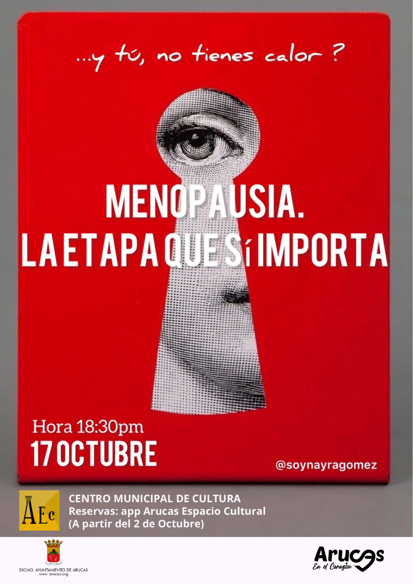 Las Concejalías de Políticas de Igualdad y Bienestar Social imparten el coloquio, Menopausia: la etapa que SÍ importa