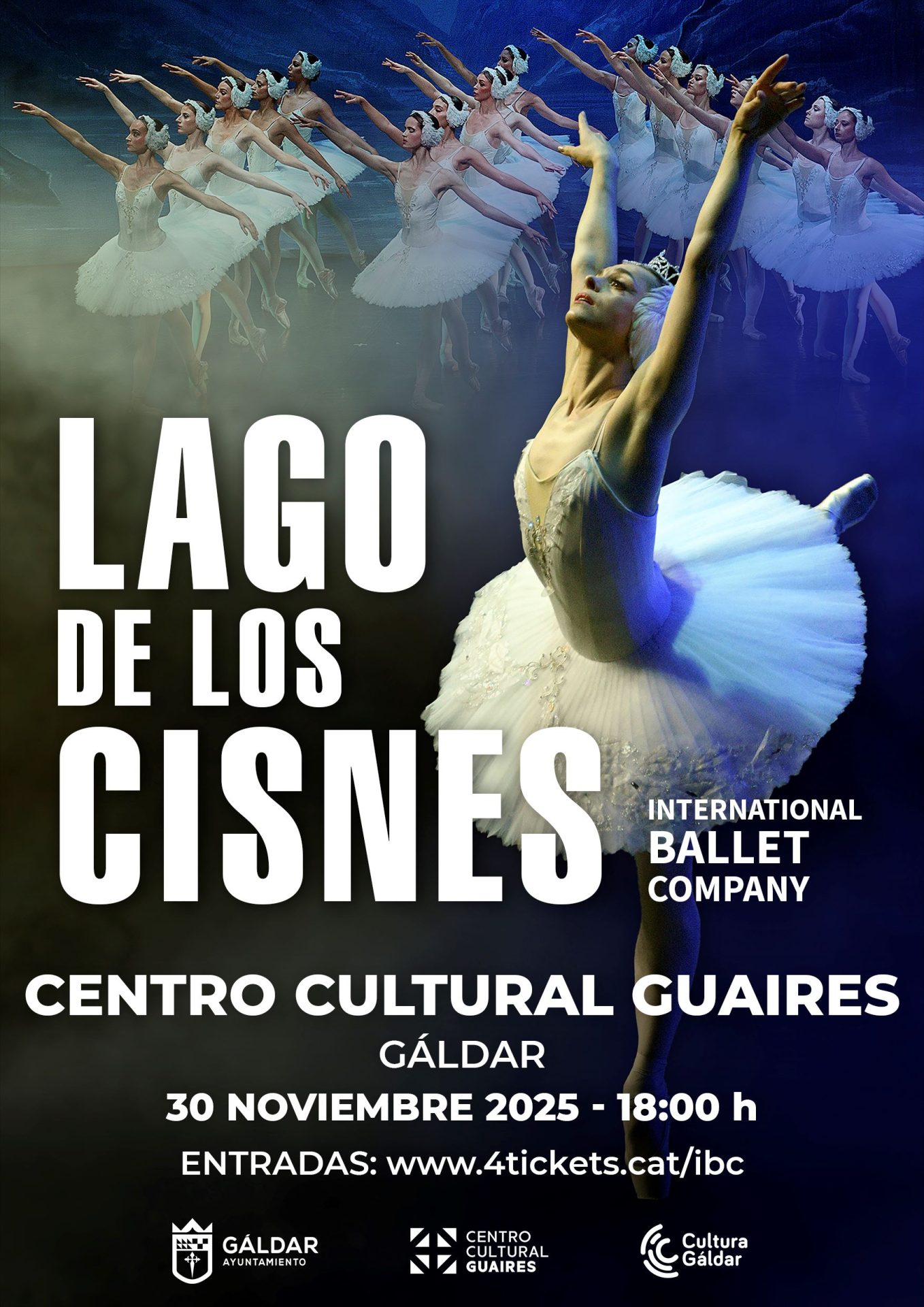 Cartel de El Lago de los Cisnes en Gáldar - NorteGranCanaria -