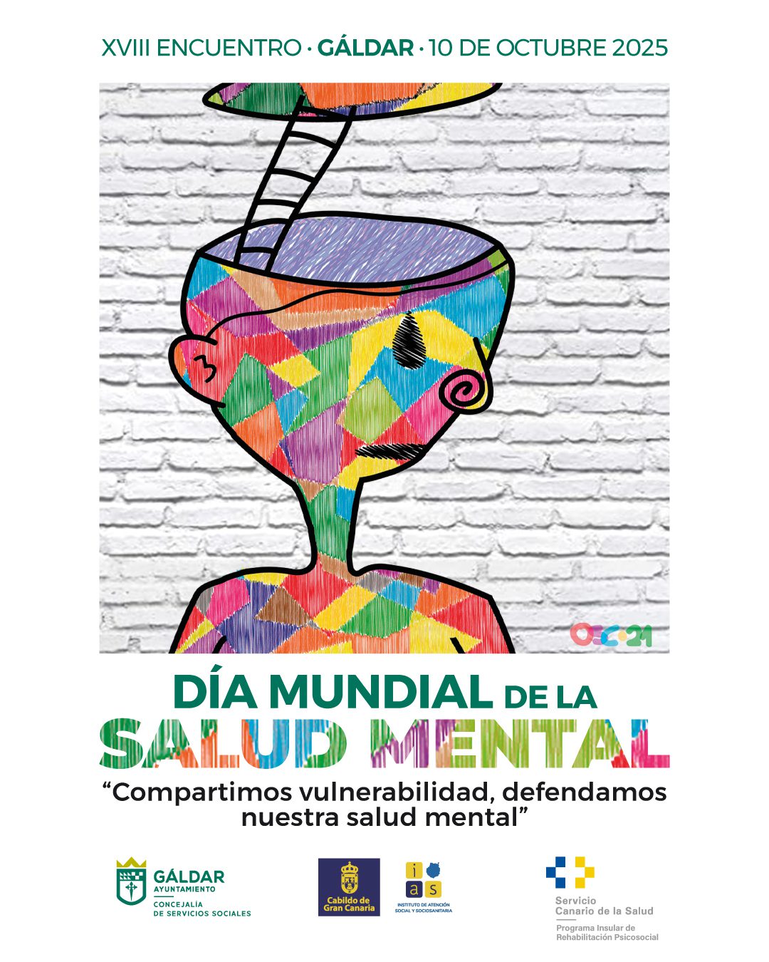 Cartel del Día Mundial de la Salud Mental - NorteGranCanaria -