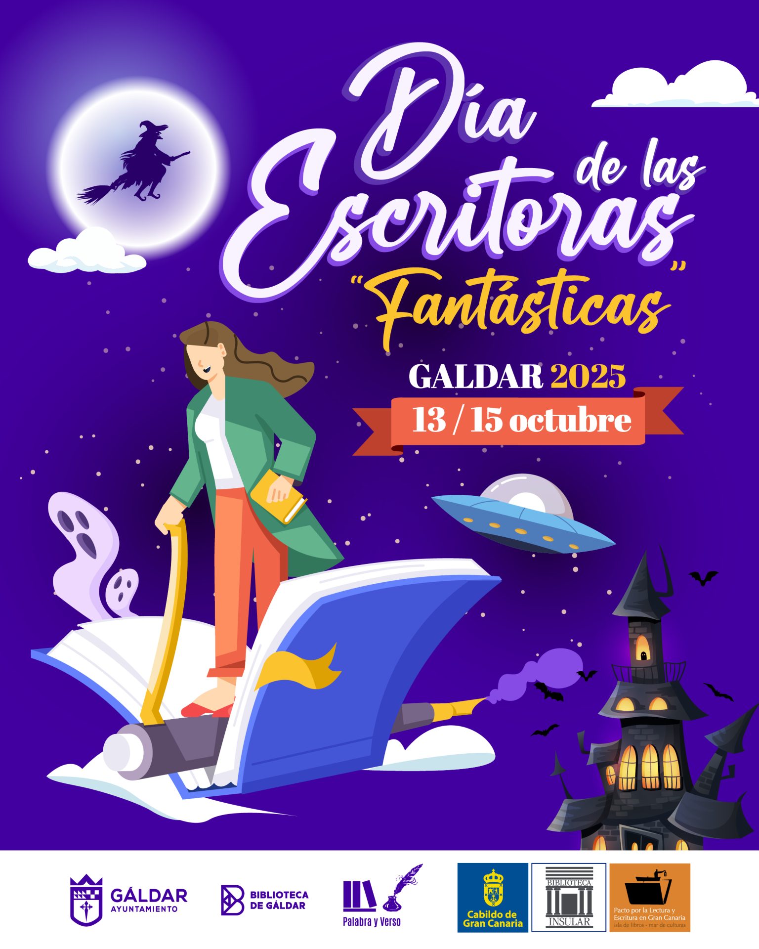 Cartel del Día de las Escitoras Fantásticas en Gáldar - NorteGranCanaria -