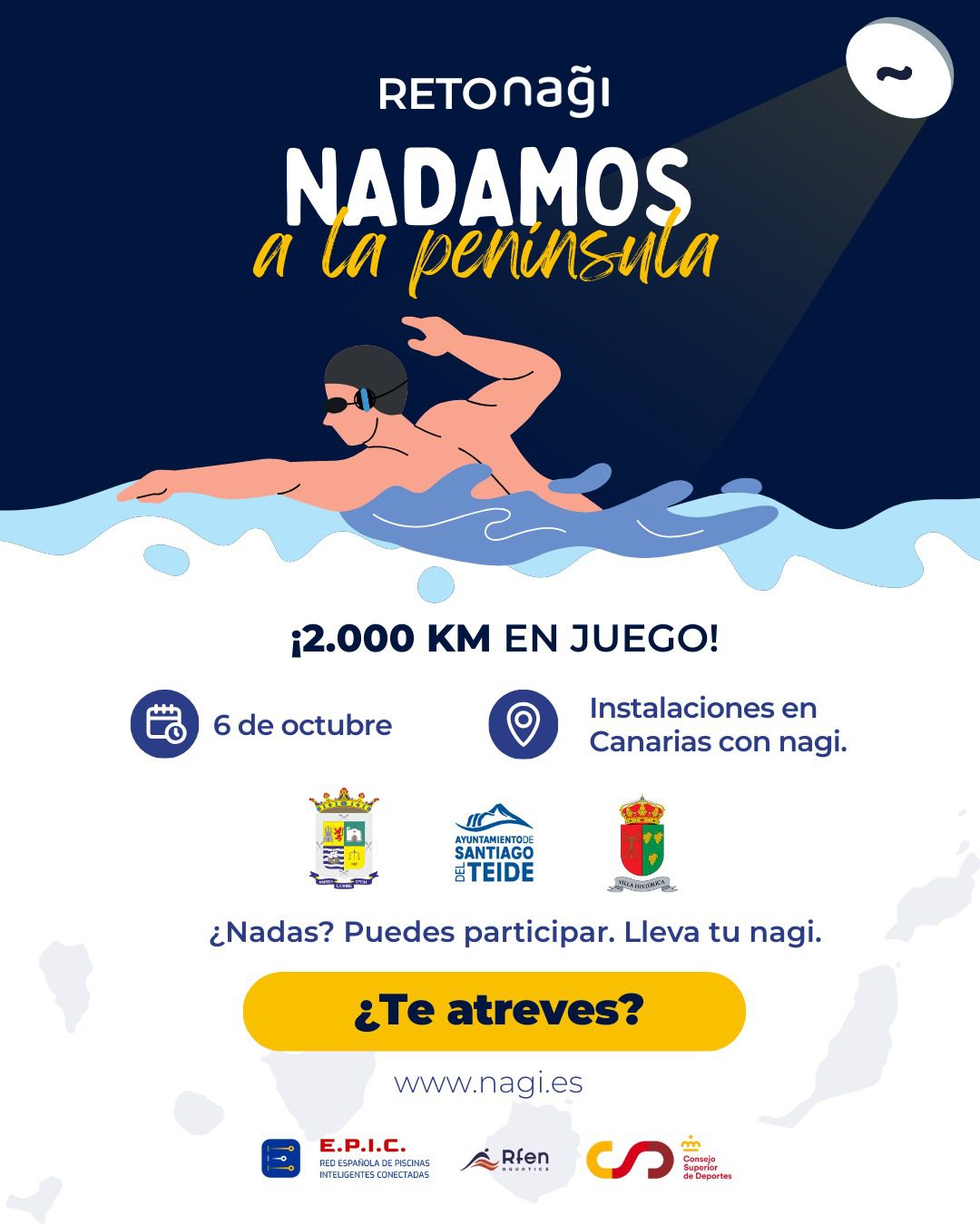 Cartel reto piscina - NorteGranCanaria -