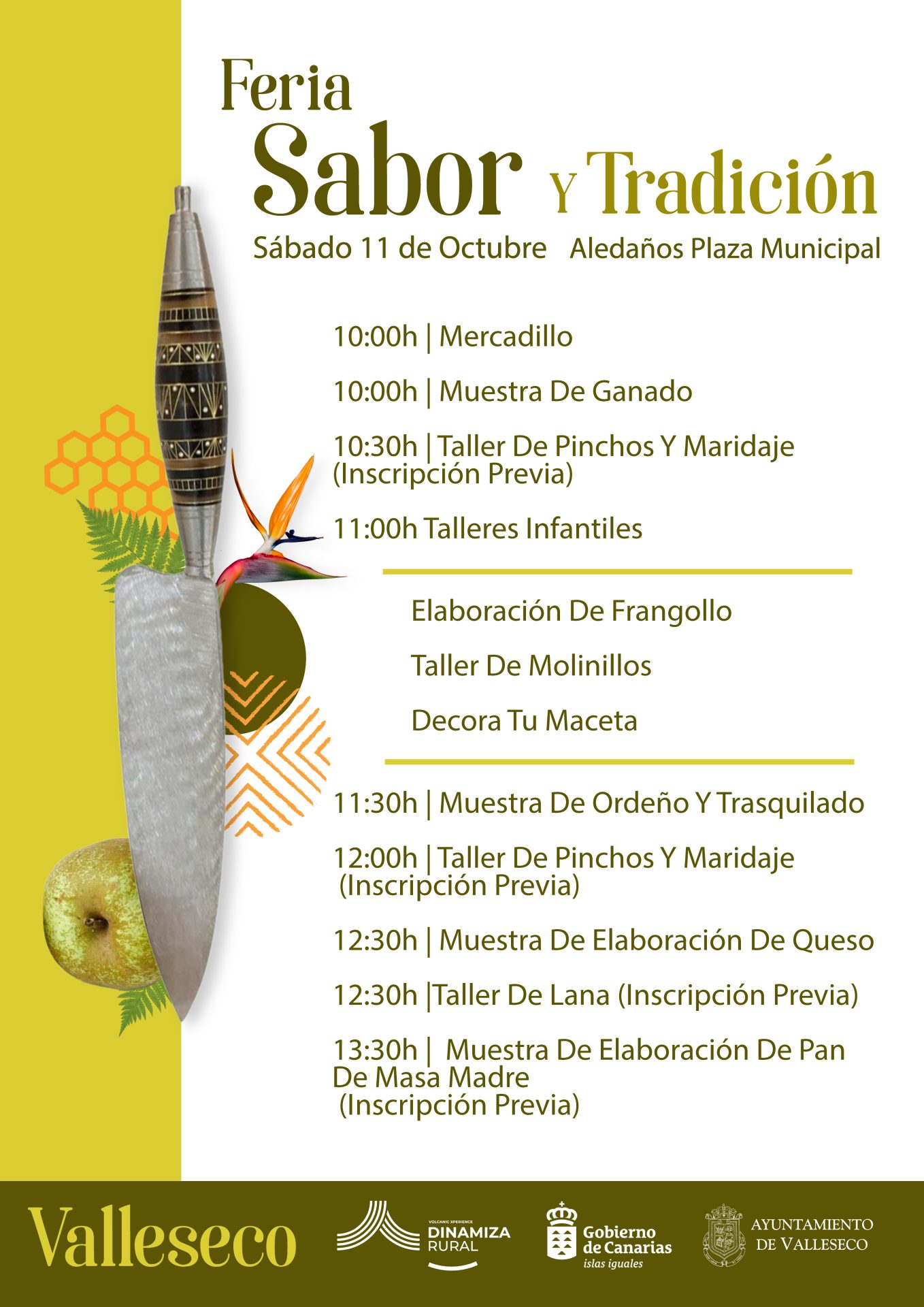Valleseco celebra mañana su patrimonio gastronómico con el evento “Sabor y Tradición”