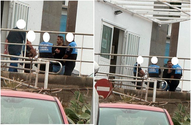 Reunion - NorteGranCanaria - Imágenes tomadas frente a la Jefatura de la Policía Local de Agaete el día 9 de julio de 2025