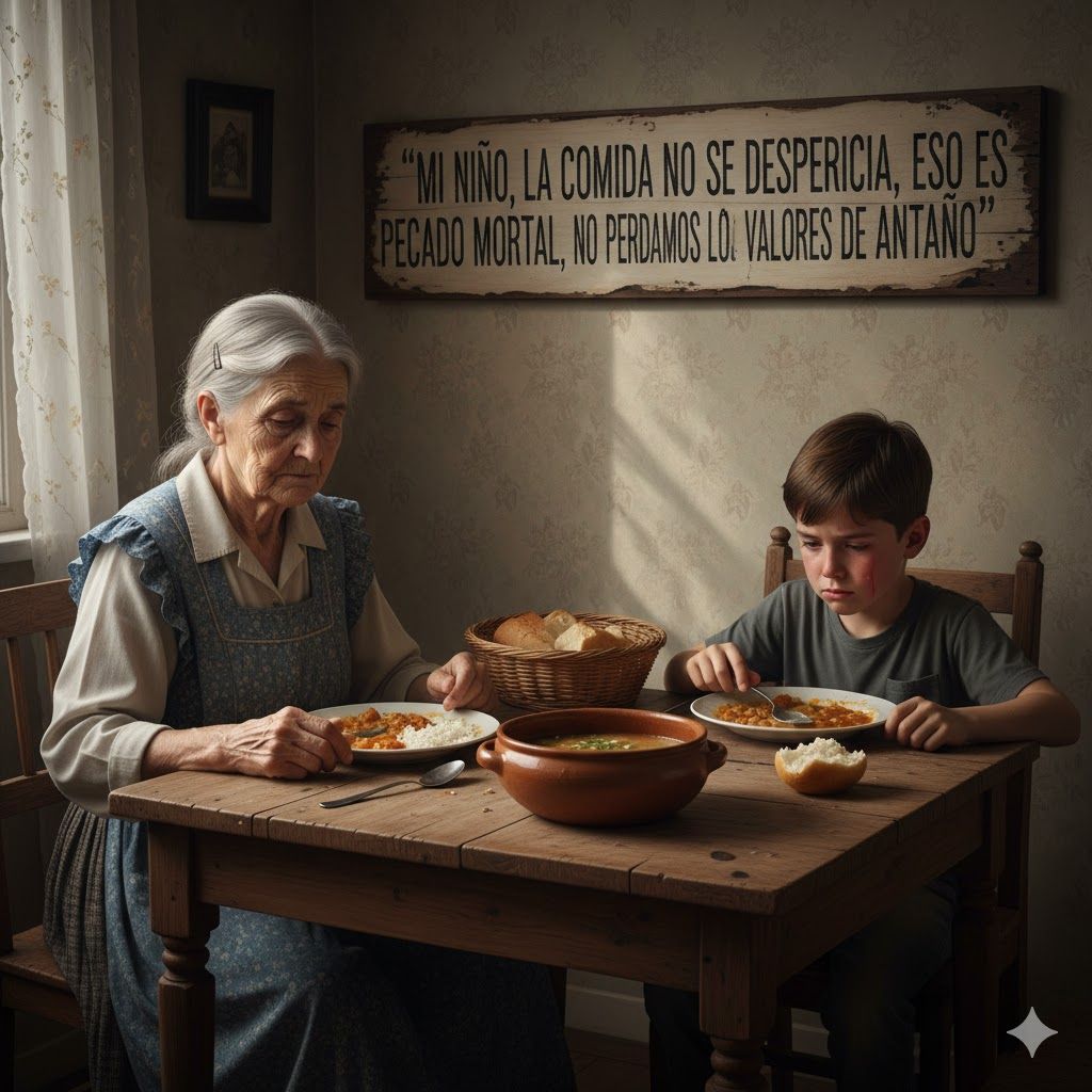 »la comida no se desperdicia, eso es pecado mortal»