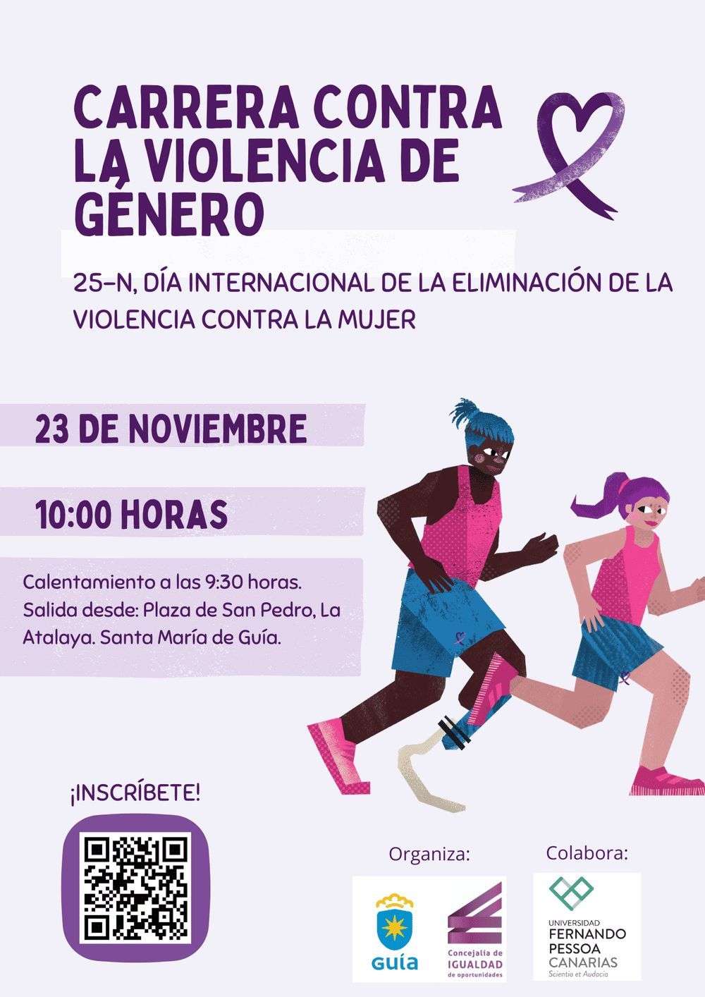 CARTEL CARRERA CONTRA LA VIOLENCIA DE GÉNERO - NorteGranCanaria -