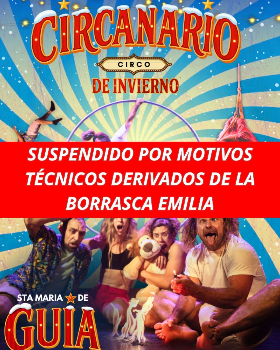 Las consecuencias de la Borrasca Emilia impiden, por motivos técnicos, la celebración del ‘Circanario’