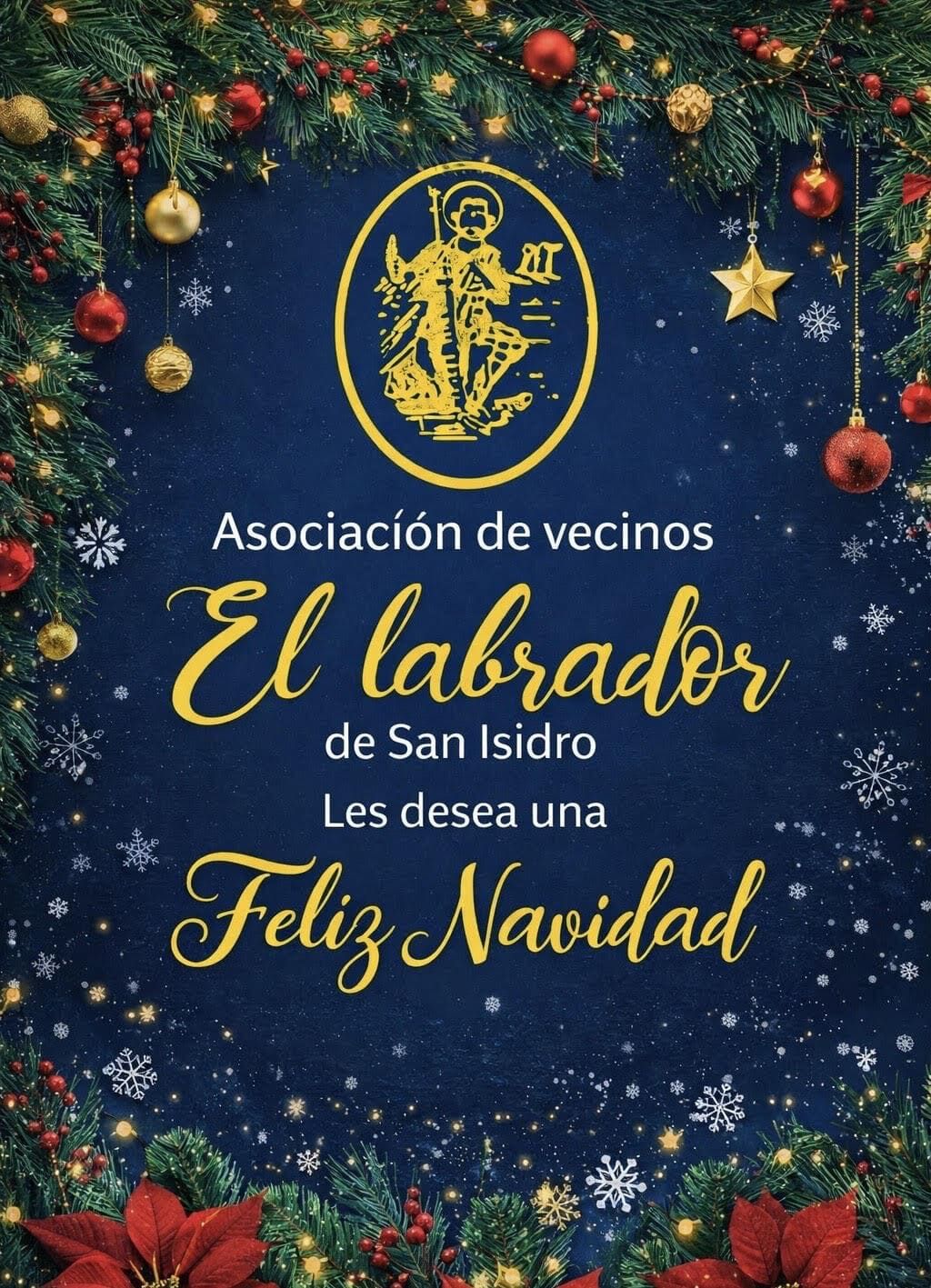 Mensaje de Navidad de la Junta Directiva de la AV El Labrador de San Isidro