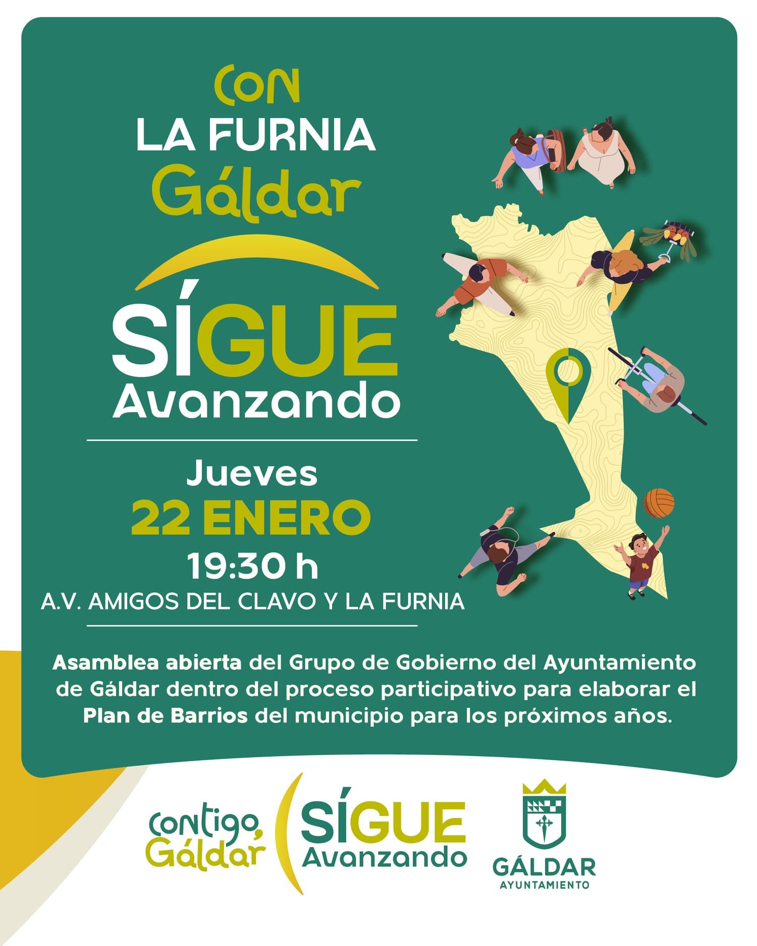 La Furnia celebra este jueves la séptima asamblea “Contigo, Gáldar Sigue Avanzando”