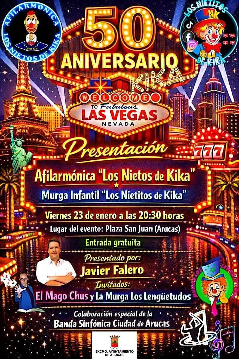 Nietos y Nietitos de Kika se presentan en el Carnaval de Arucas 2026