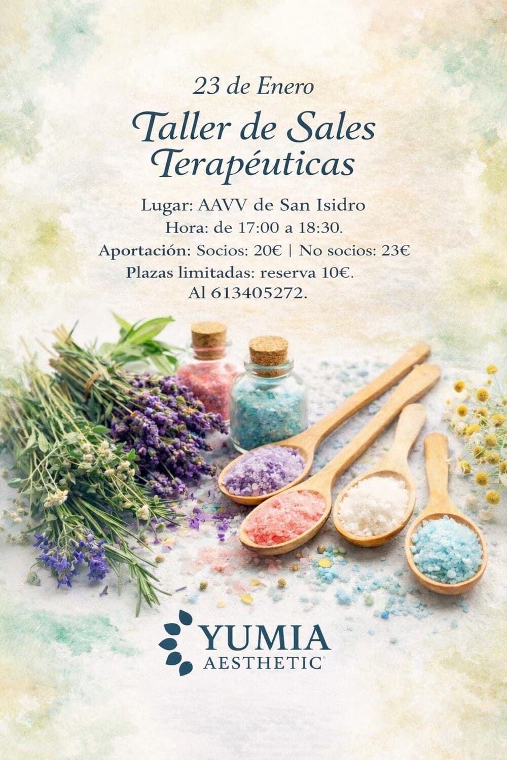 Nuevo taller de Sales Terapéuticas en la AV El Labrador de San Isidro