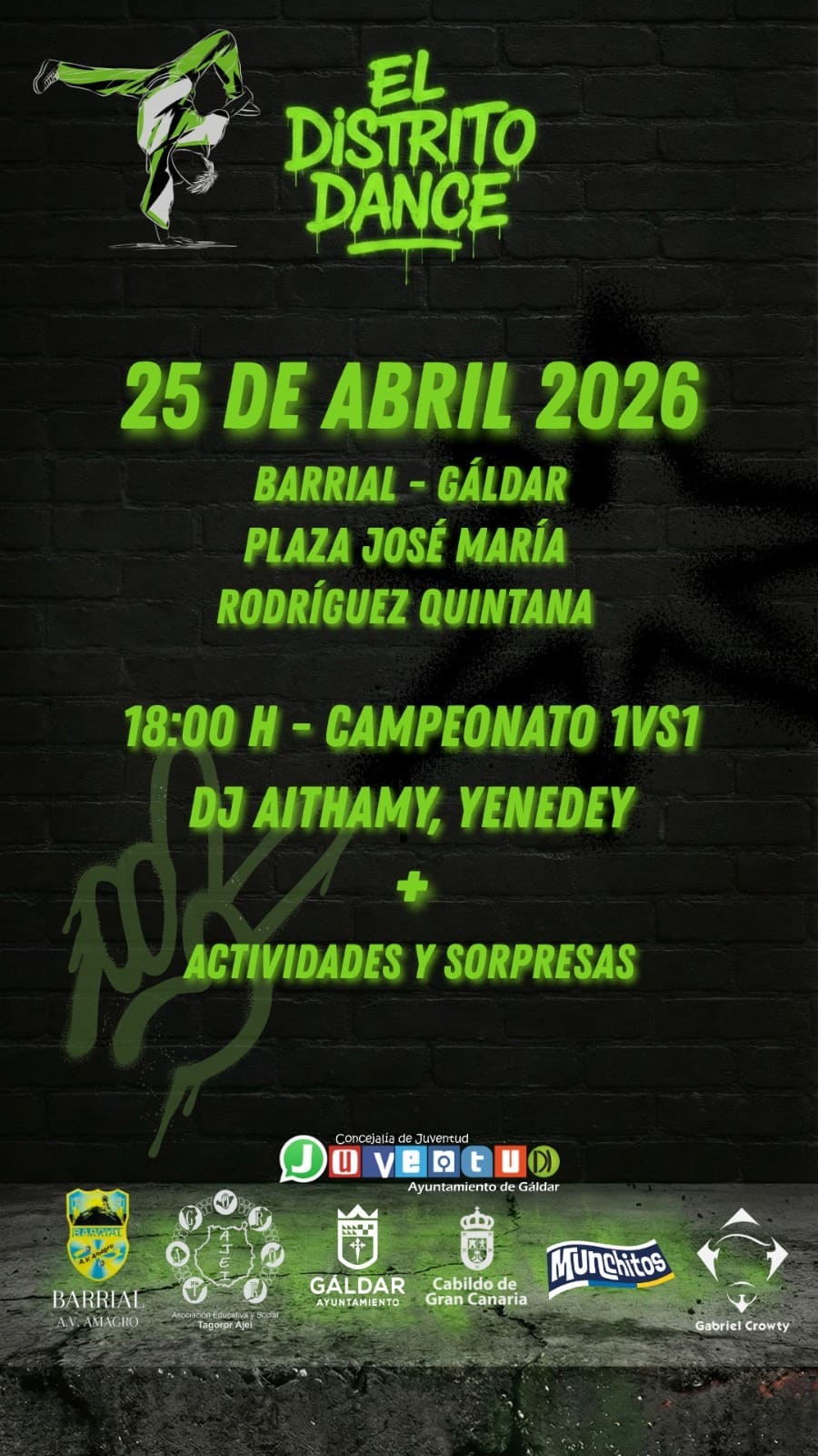 El Campeonato de Baile Urbano “El Distrito Dance” llega el 25 de abril a Barrial