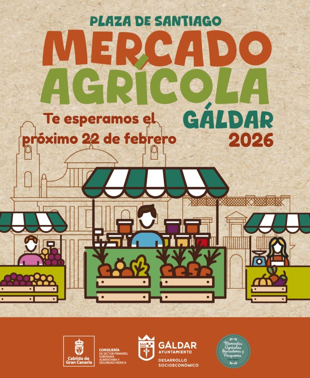 El Mercado Agrícola de Gáldar vuelve este domingo 22 de febrero
