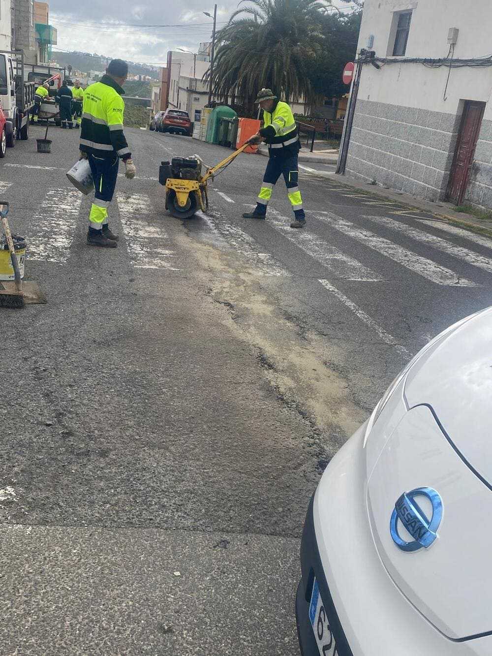 El Ayuntamiento de Arucas continúa con los arreglos de las carreteras