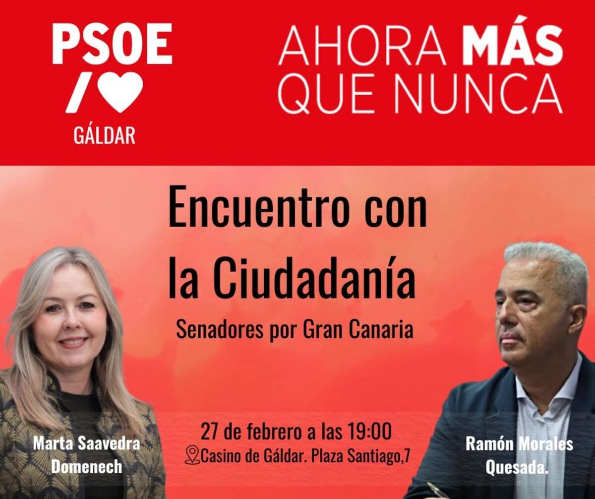 La Senadora, Marta Saavedra y el Senador, Ramón Morales, ambos socialistas, acercan el Senado a Gáldar para informar, escuchar y combatir la desinformación