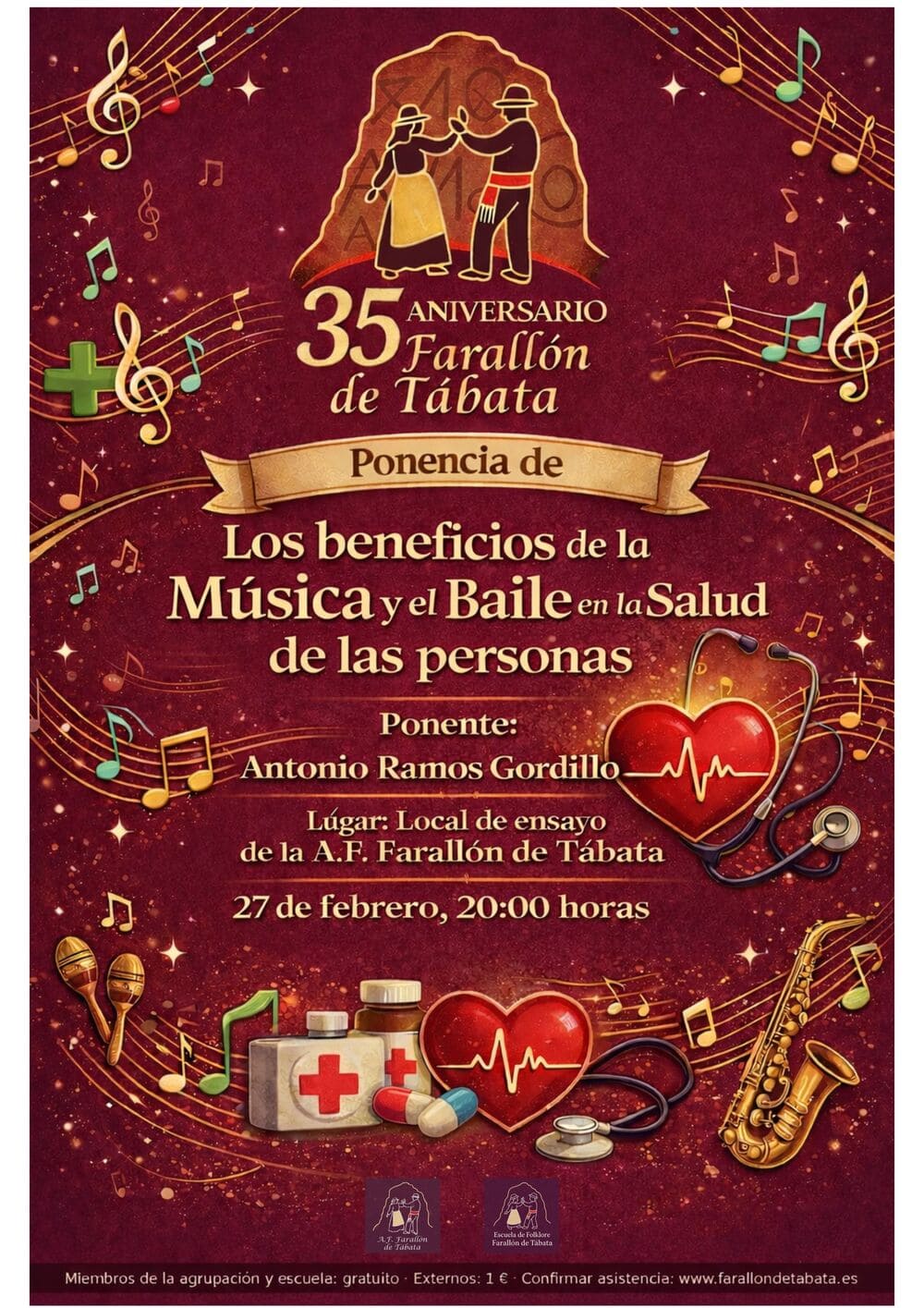 Ponencia sobre los beneficios de la música y el baile en la salud de las personas organizada por Farallón de Tábata