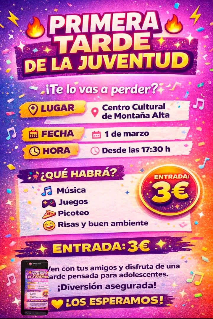 Montaña Alta se prepara para su «Primera Tarde de la Juventud»: Un espacio diseñado para adolescentes