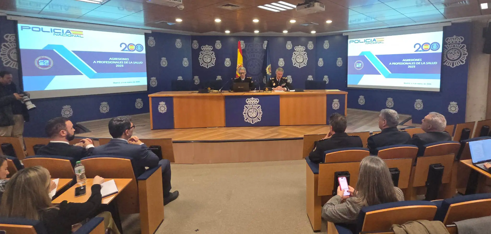 La Policía Nacional presenta el balance de las agresiones a profesionales sanitarios durante el pasado 2025