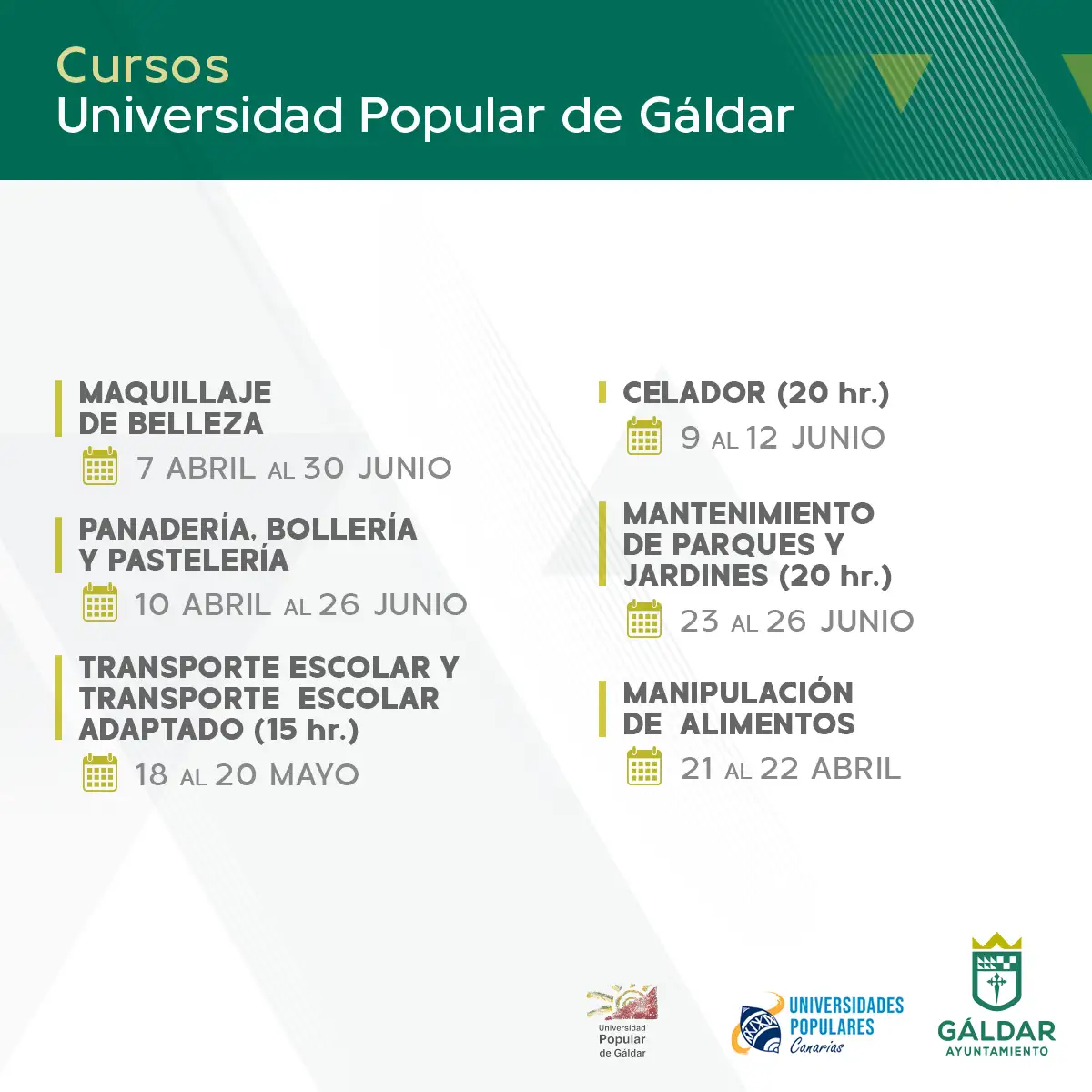 Cursos Universidad Popular 2026