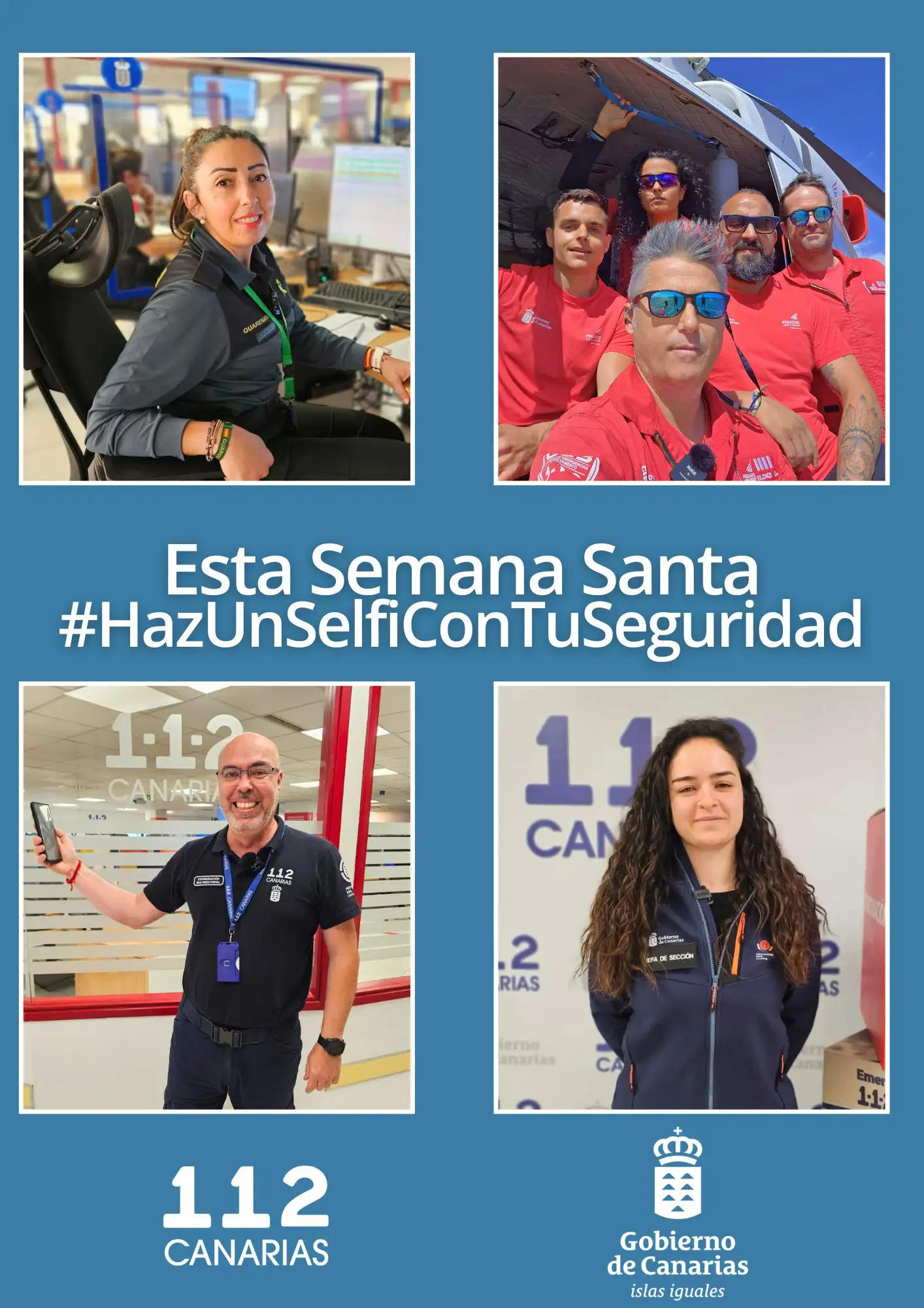 El 112 difunde en Semana Santa una campaña de consejos de prevención bajo el lema ‘Haz un selfi con tu seguridad’