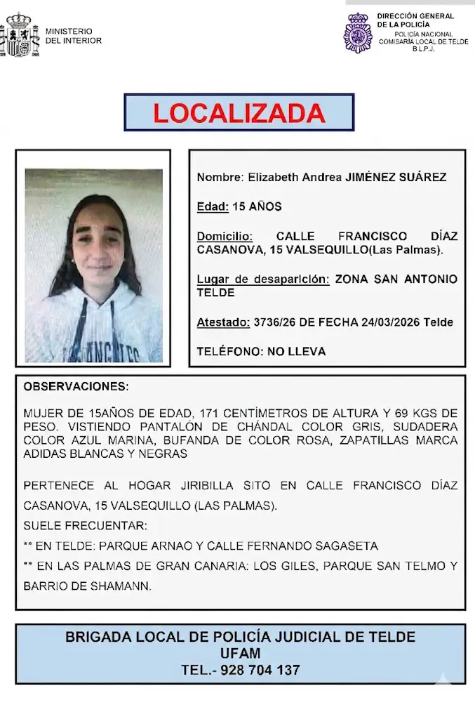 Localizada Elizabeth