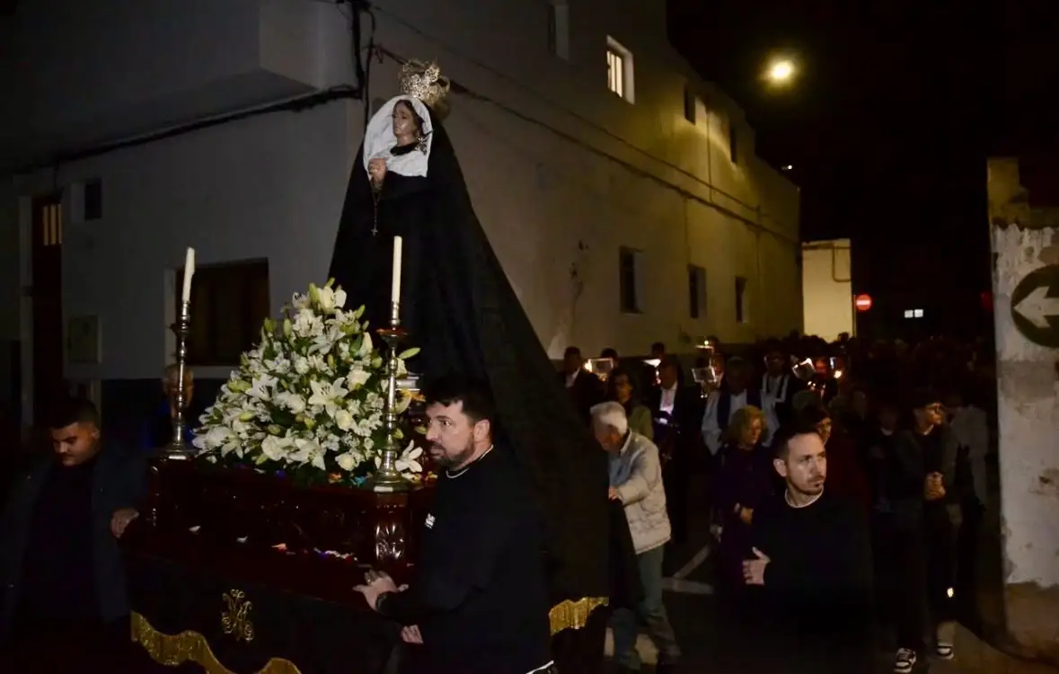 Emotiva procesión de Ntra Sra de los Dolores de San Isidro de Gáldar