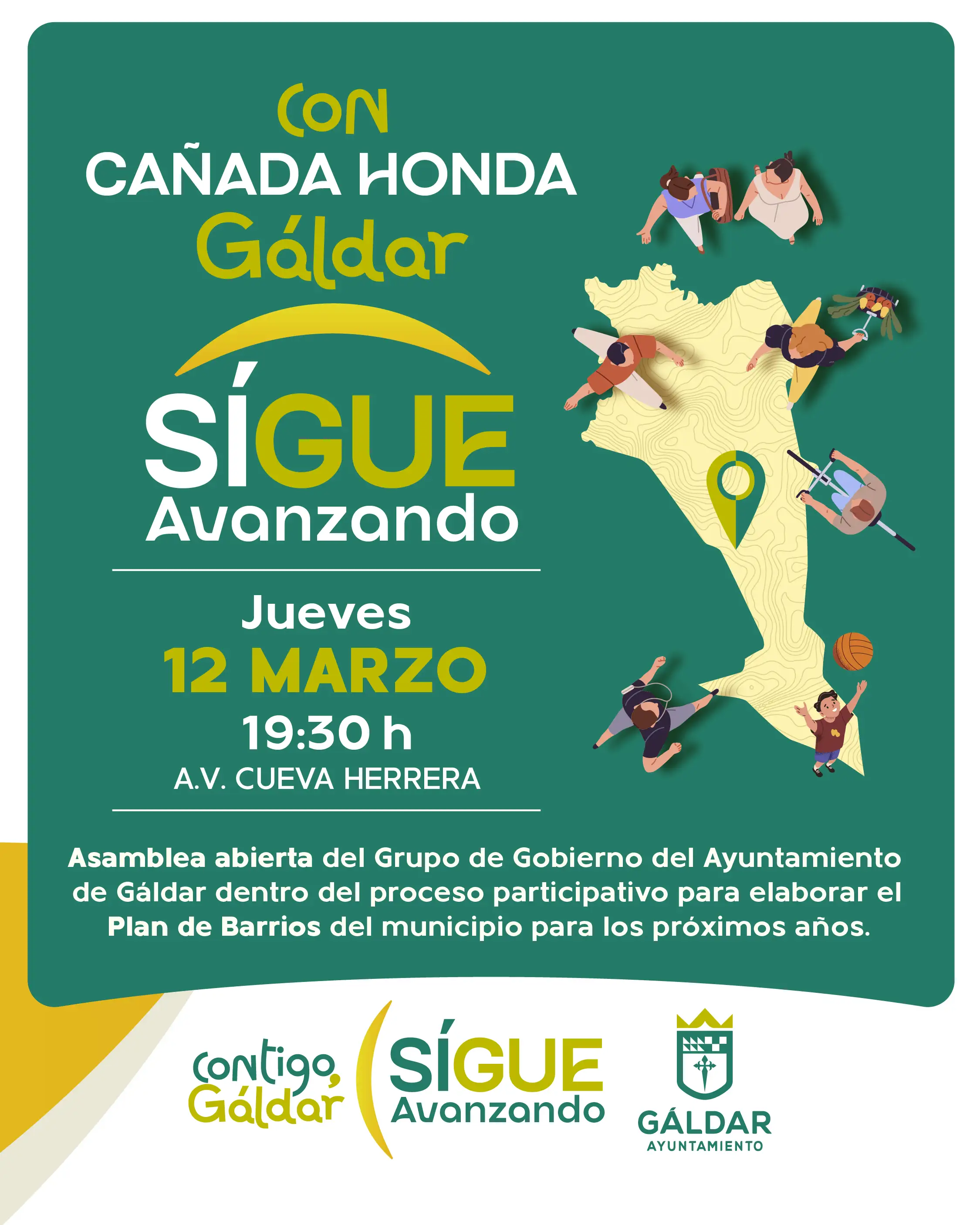 Cañada Honda celebra este jueves su asamblea abierta del itinerario ‘Contigo, Gáldar Sigue Avanzando’