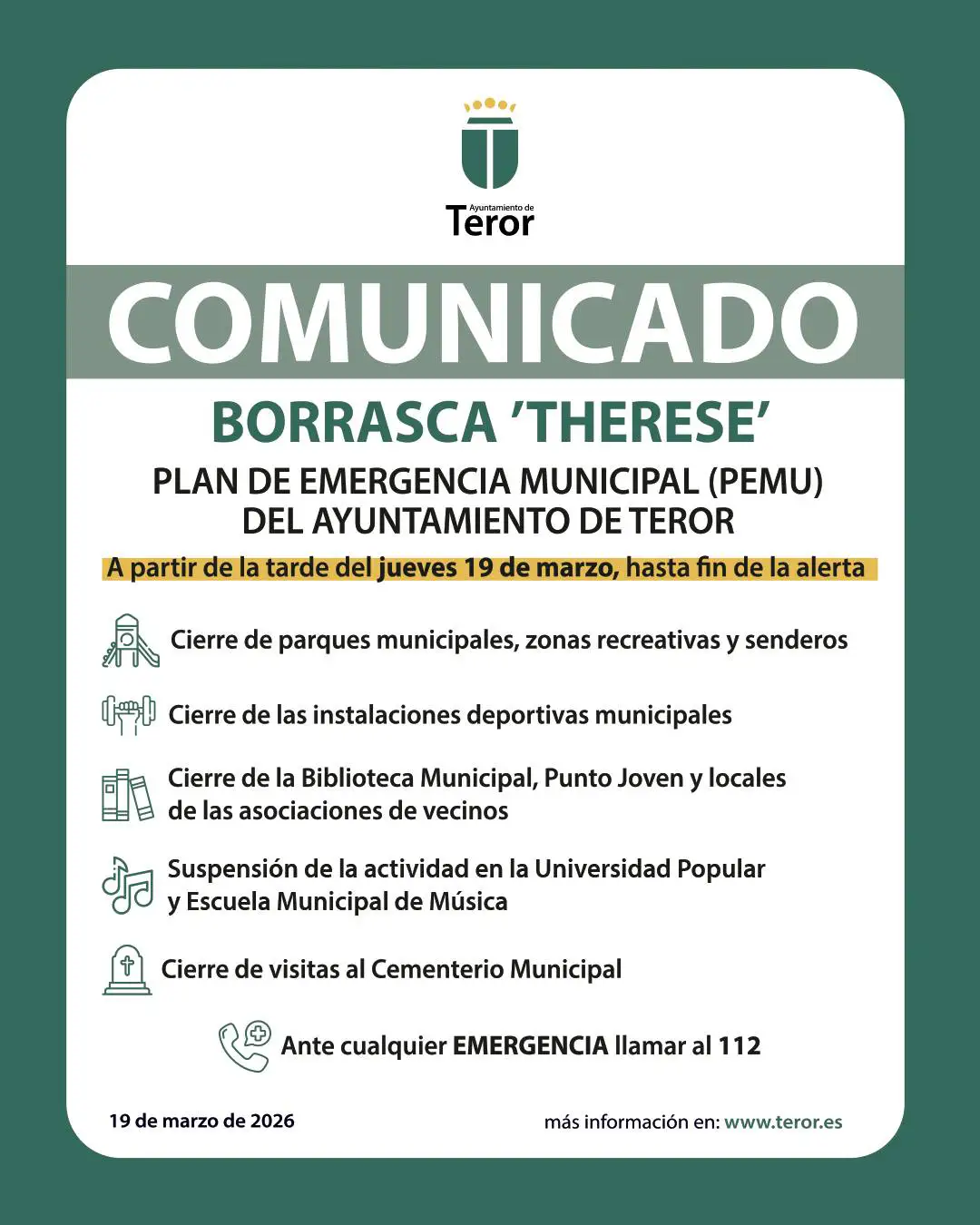 Teror Comunicado Borrasca