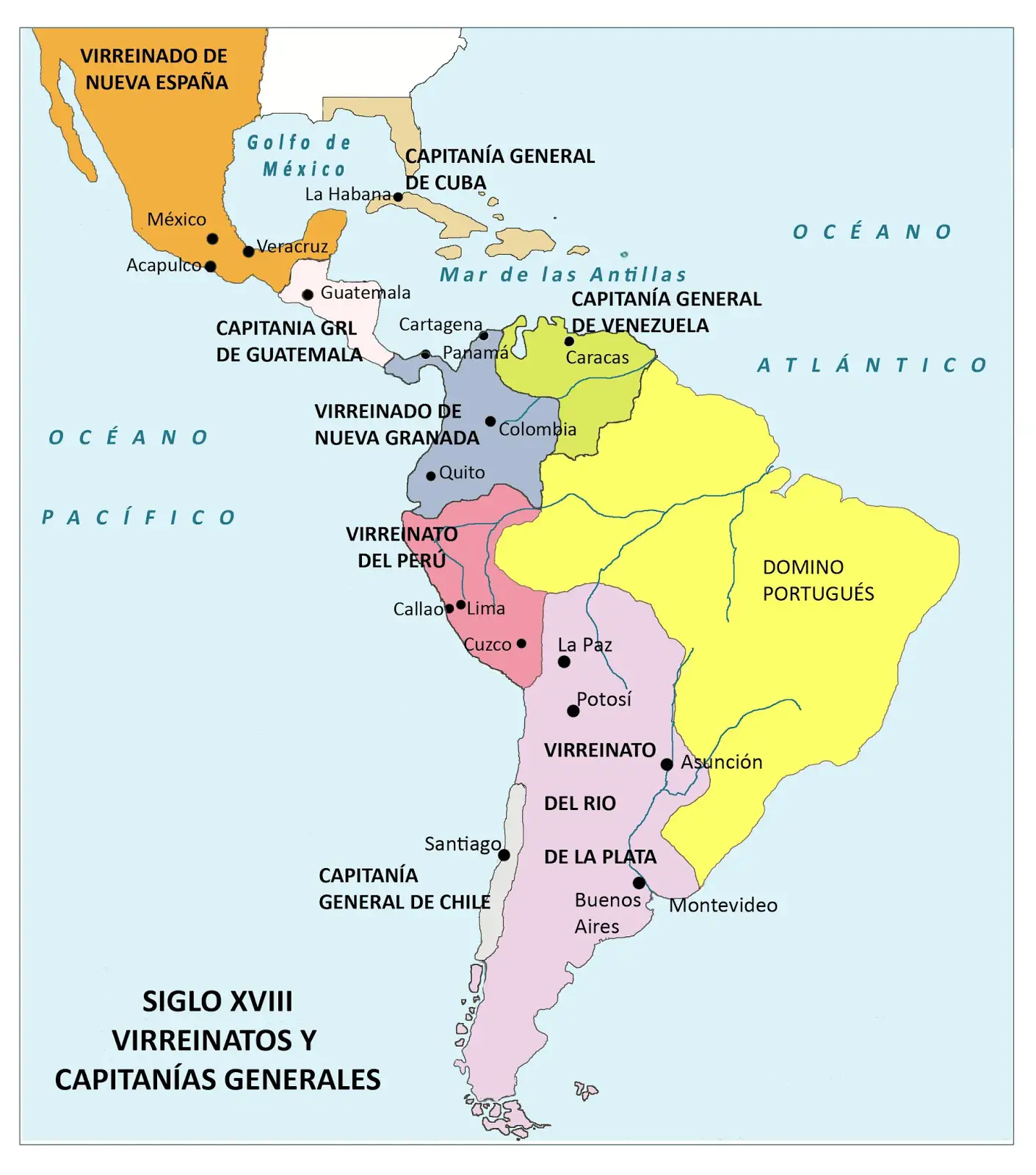 Virreinatos Y Capitanias Generales Xviii Copia