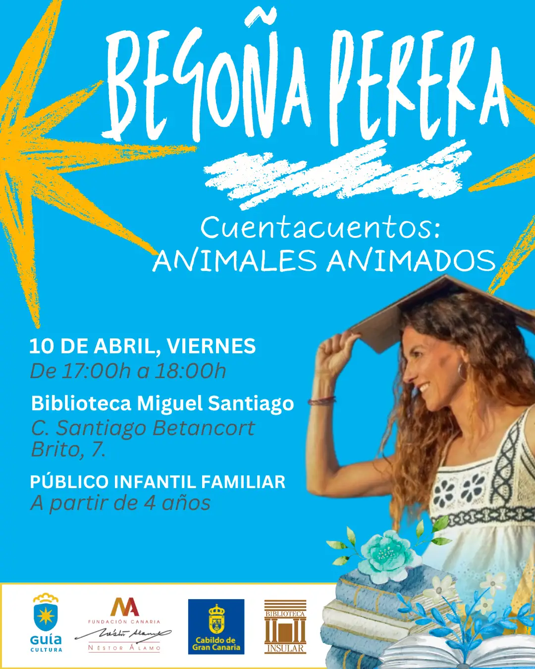 Cartel Cuentacuentos Animales Animados