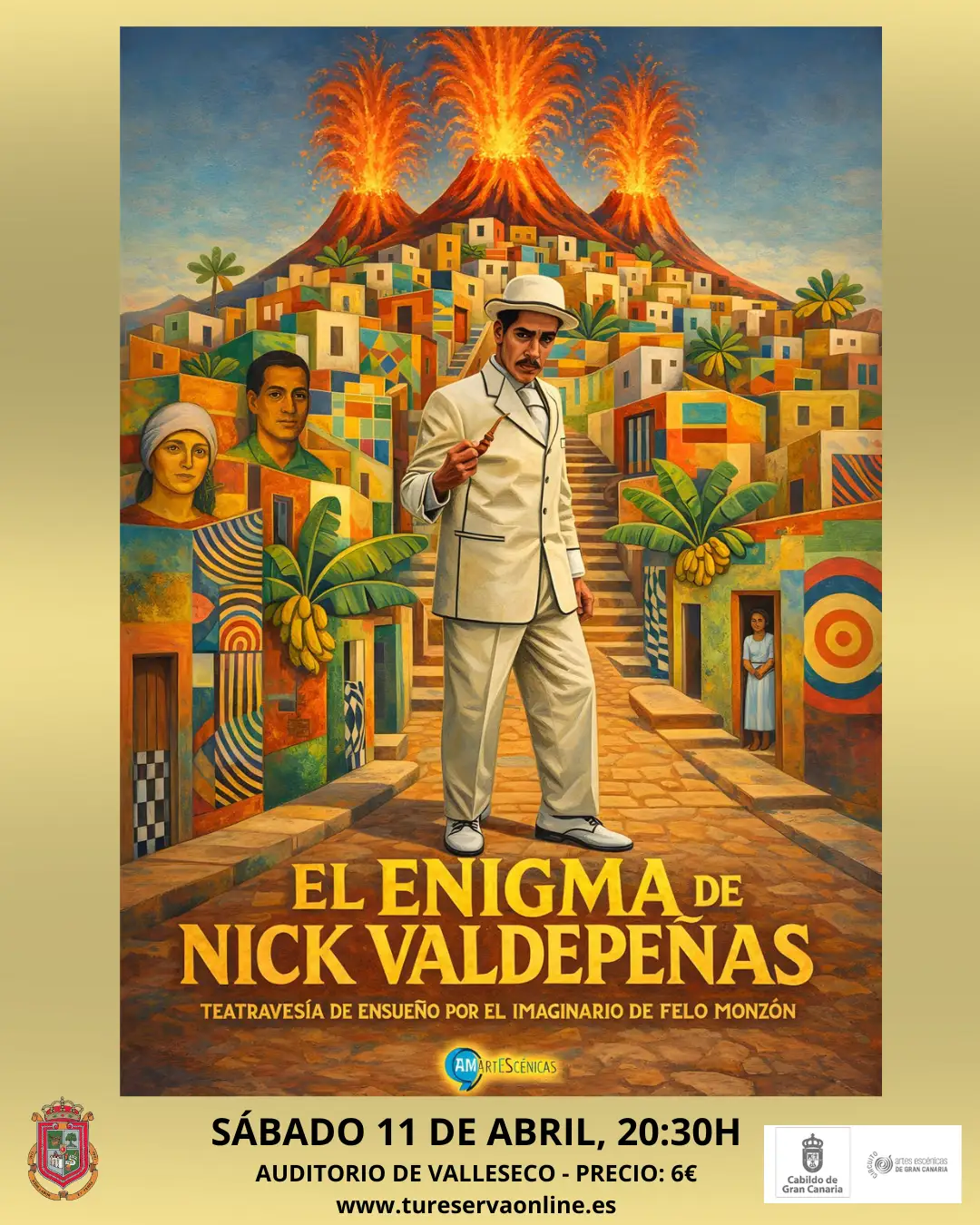 Cartel El Enigma De Nick Valdepeñas Valleseco