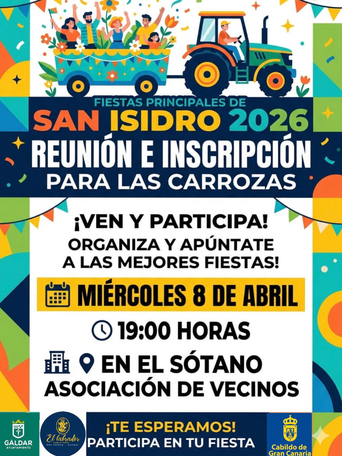 Se convoca la reunión de las carrozas de San Isidro 2026