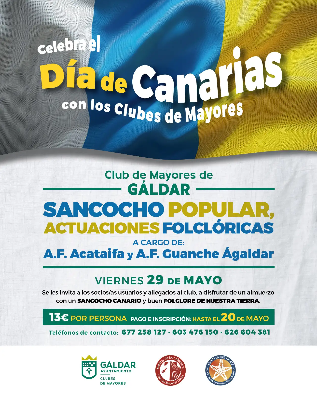 Cartel Día Canarias Clubes De Mayores