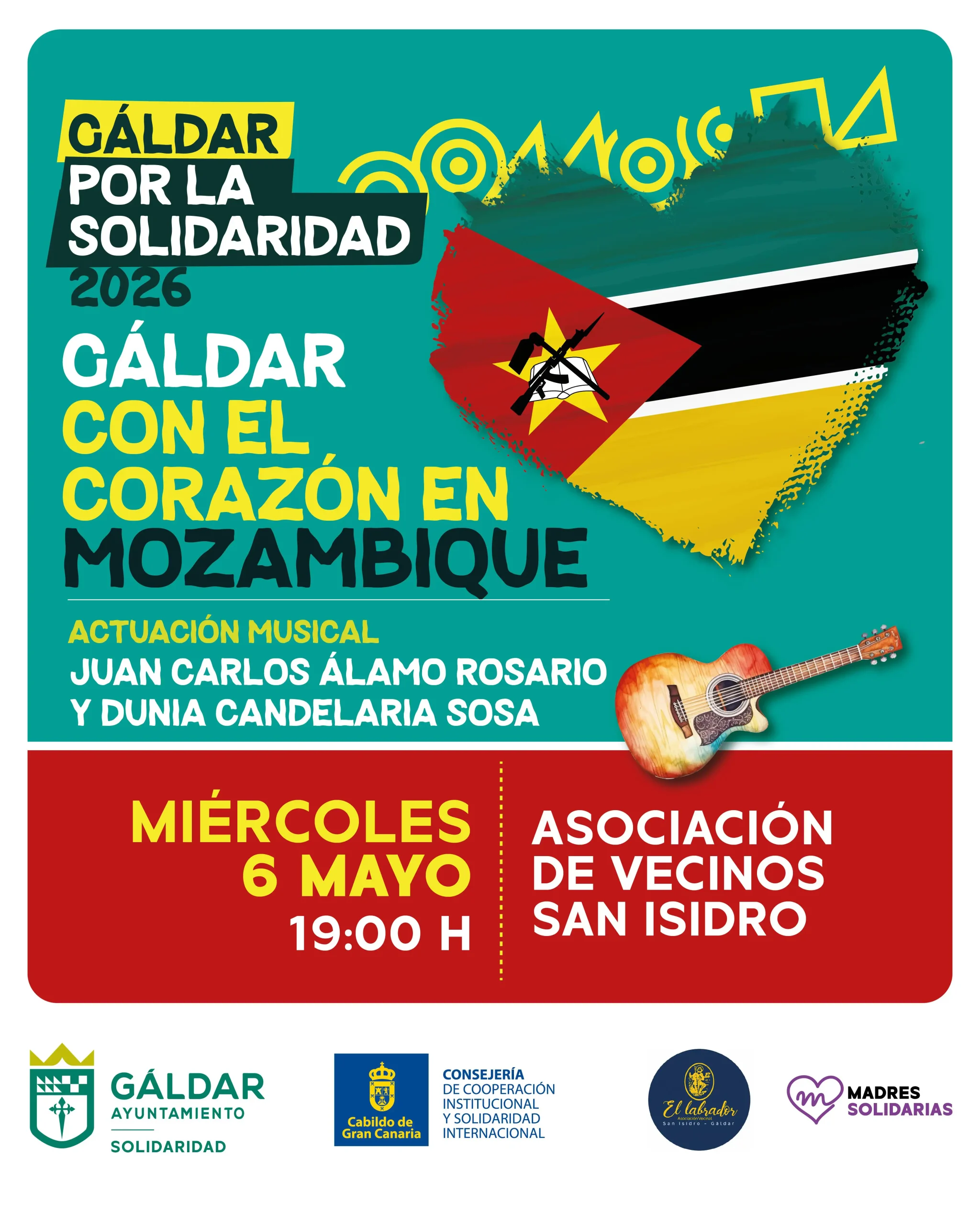 Cartel De Gáldar Con El Corazón En Mozambique