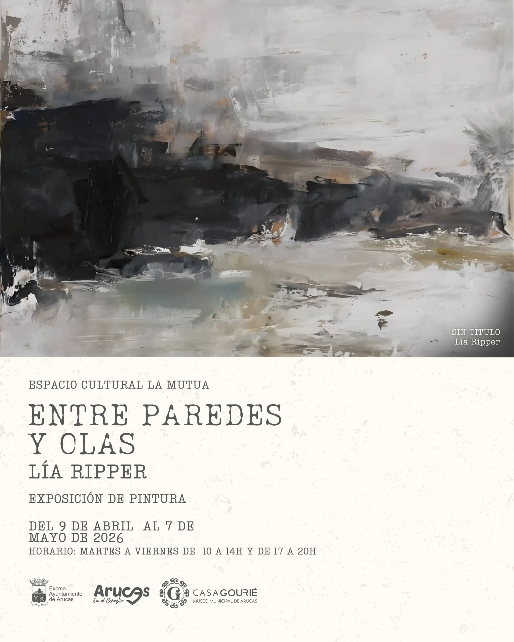 Cartel Expo Entre Paredes Y Olas