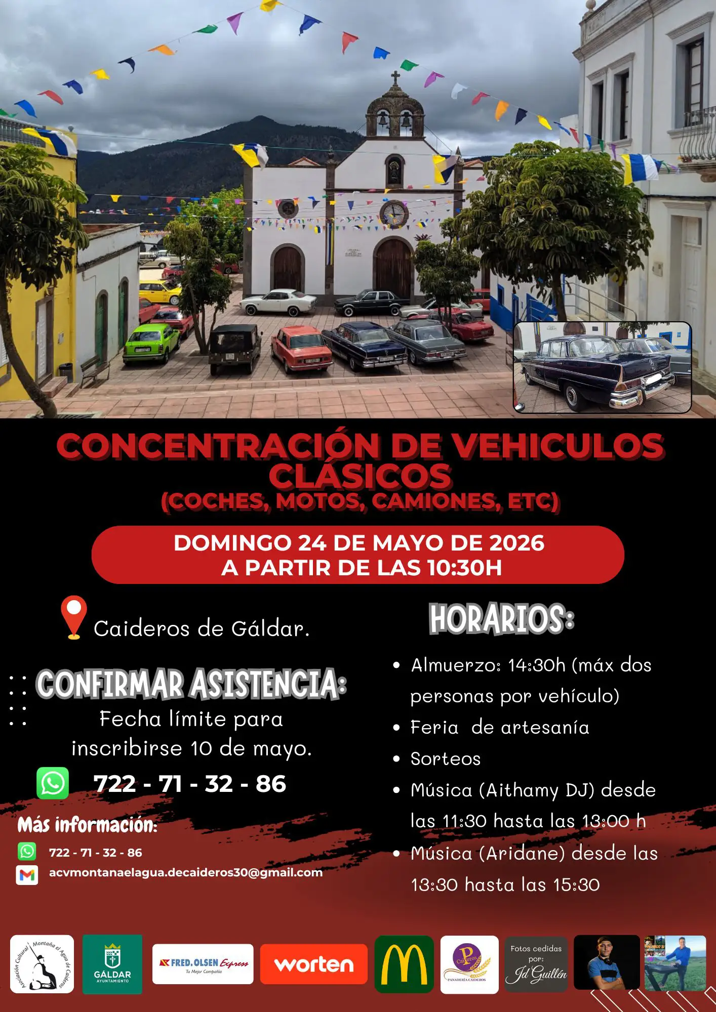 Joyas sobre ruedas: Caideros de Gáldar se prepara para su gran Concentración de Vehículos Clásicos