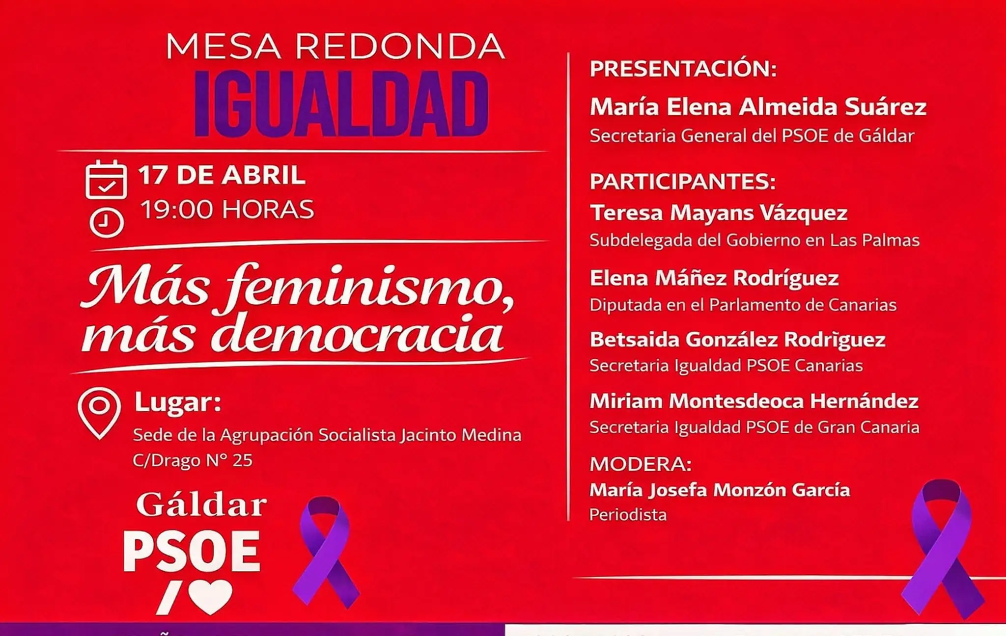 Mesa Redonda Igualdad Psoe Gáldar