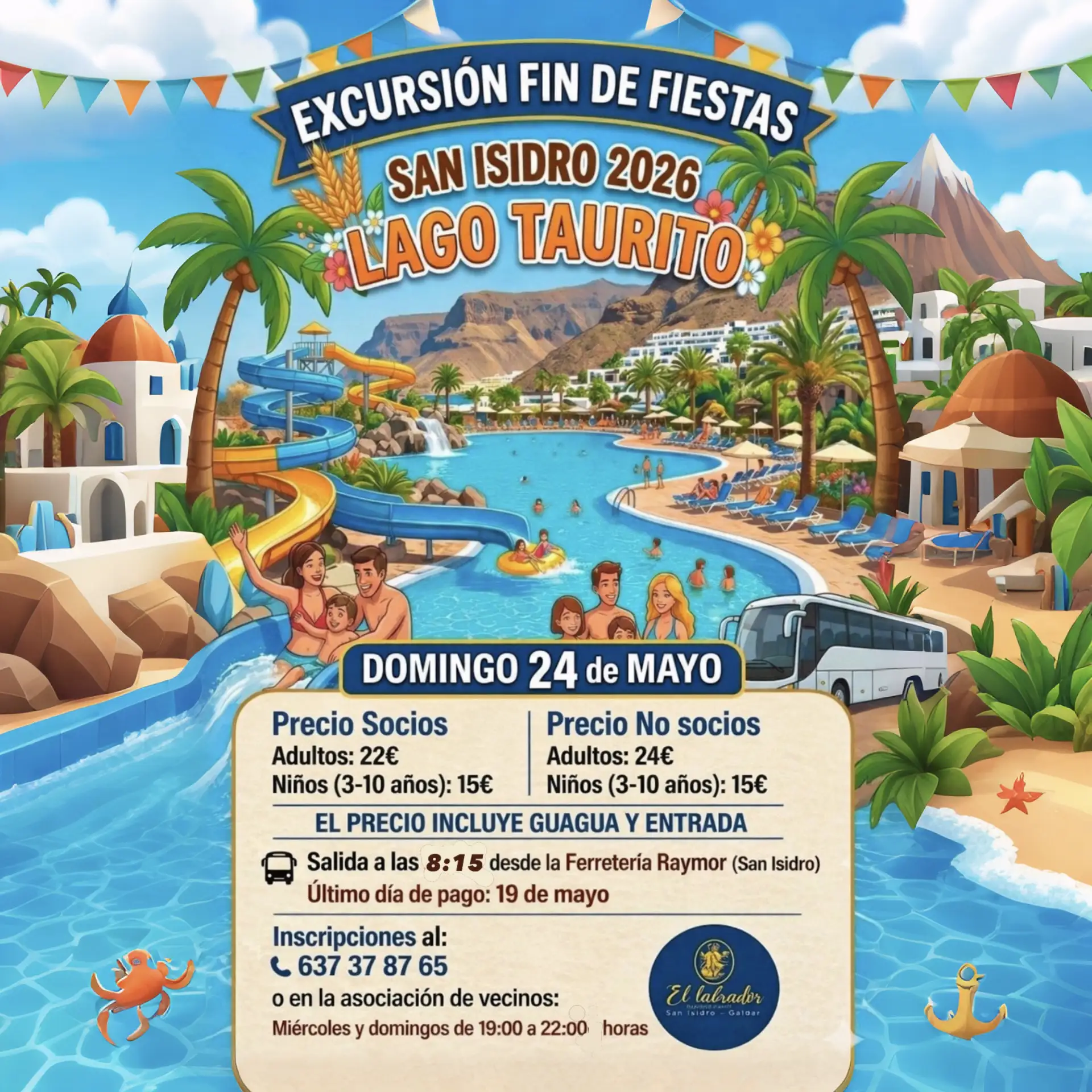 San Isidro despedirá sus fiestas con una excursión al Lago Taurito