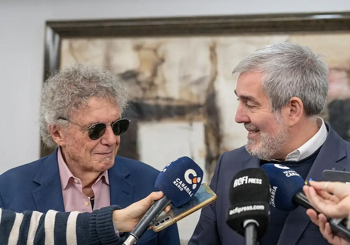 Braulio Junto Al Presidente Canario, Fernando Clavijo