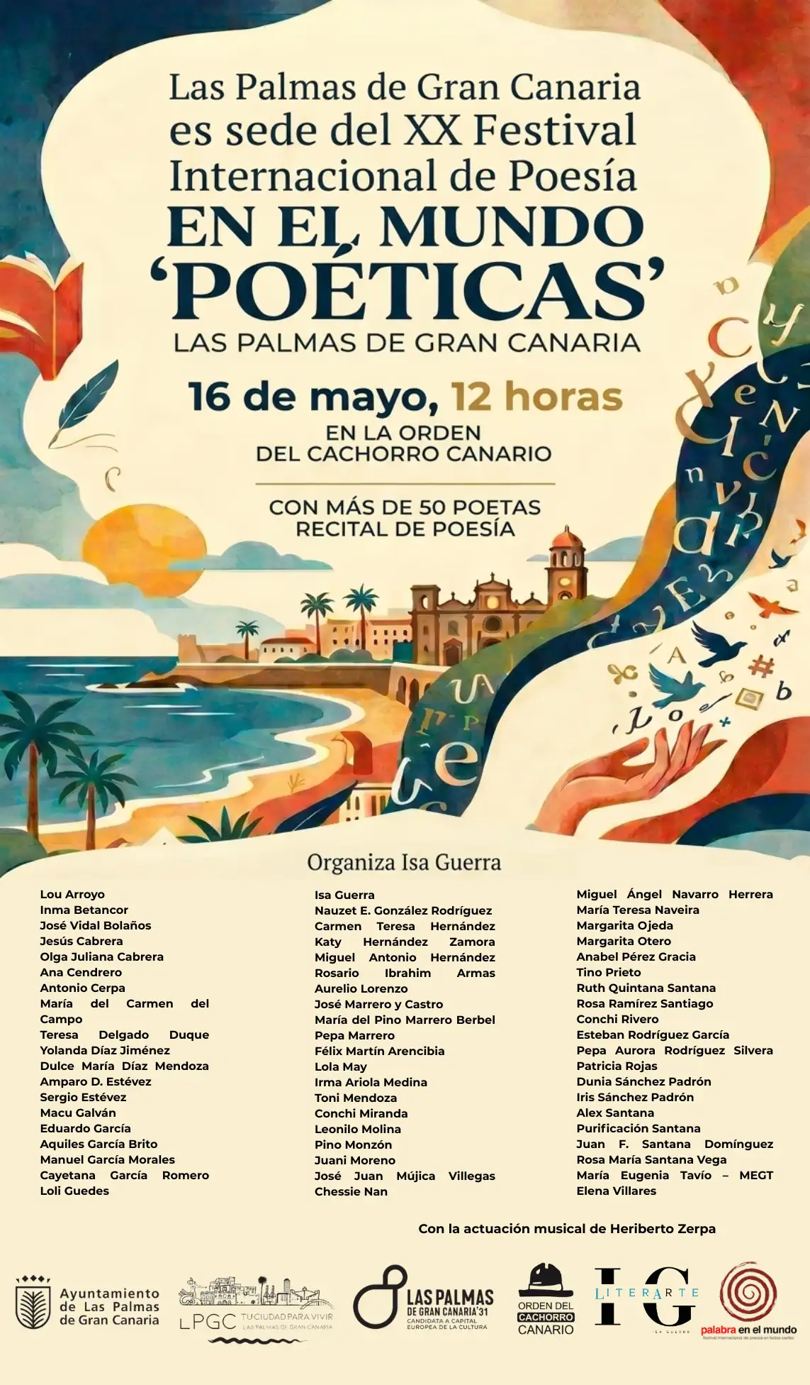 Cartel Poetas Xx Festival Internacional Palabra En El Mundo 16 Mayo 2026