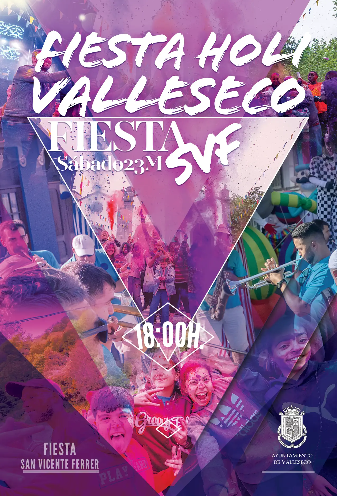 Valleseco se llena de música y color con una nueva edición de la Fiesta Holi