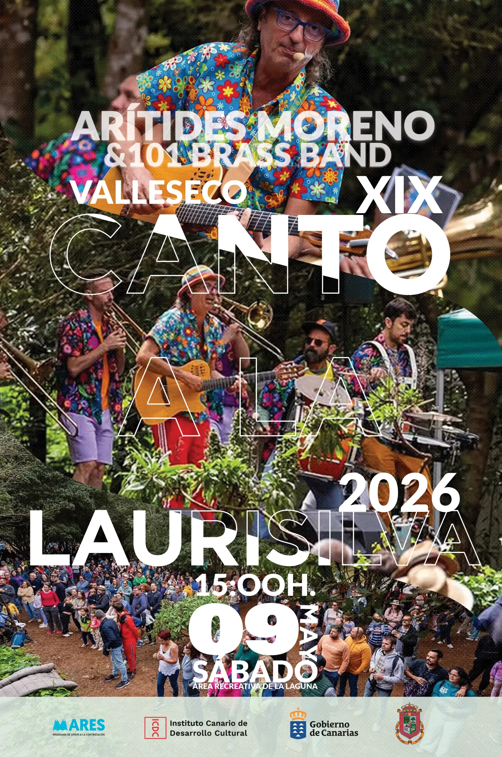 La Laurisilva se llena de música con el espectáculo vibrante de Arístides Moreno & 101 Brass Band