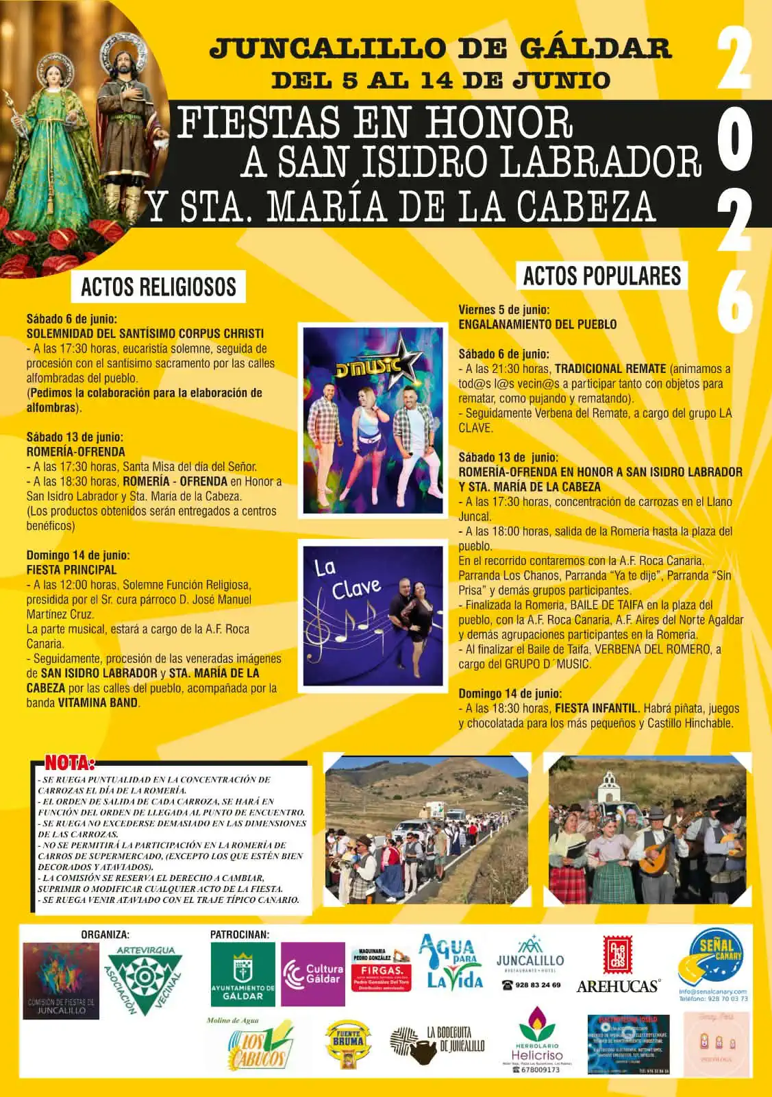Programa De Las Fiestas Juncalillo 2026