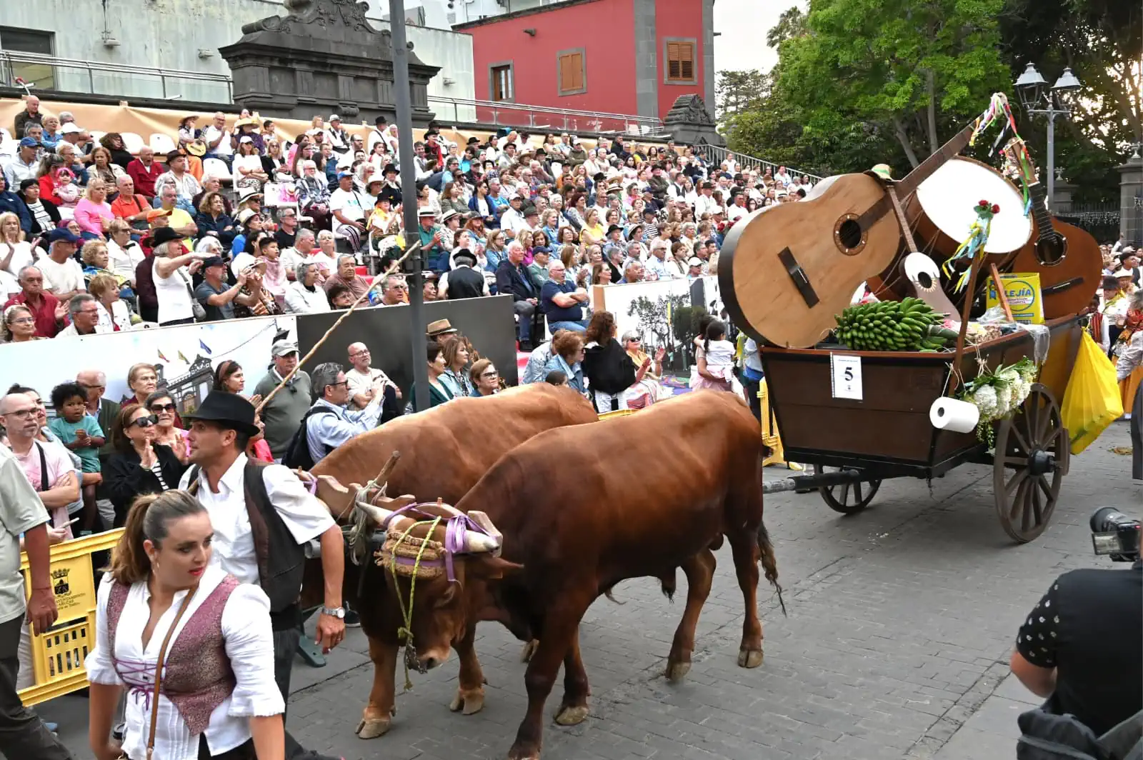 La población se reúne en Arucas para celebrar el 50 Aniversario de la Romería-Ofrenda de San Juan